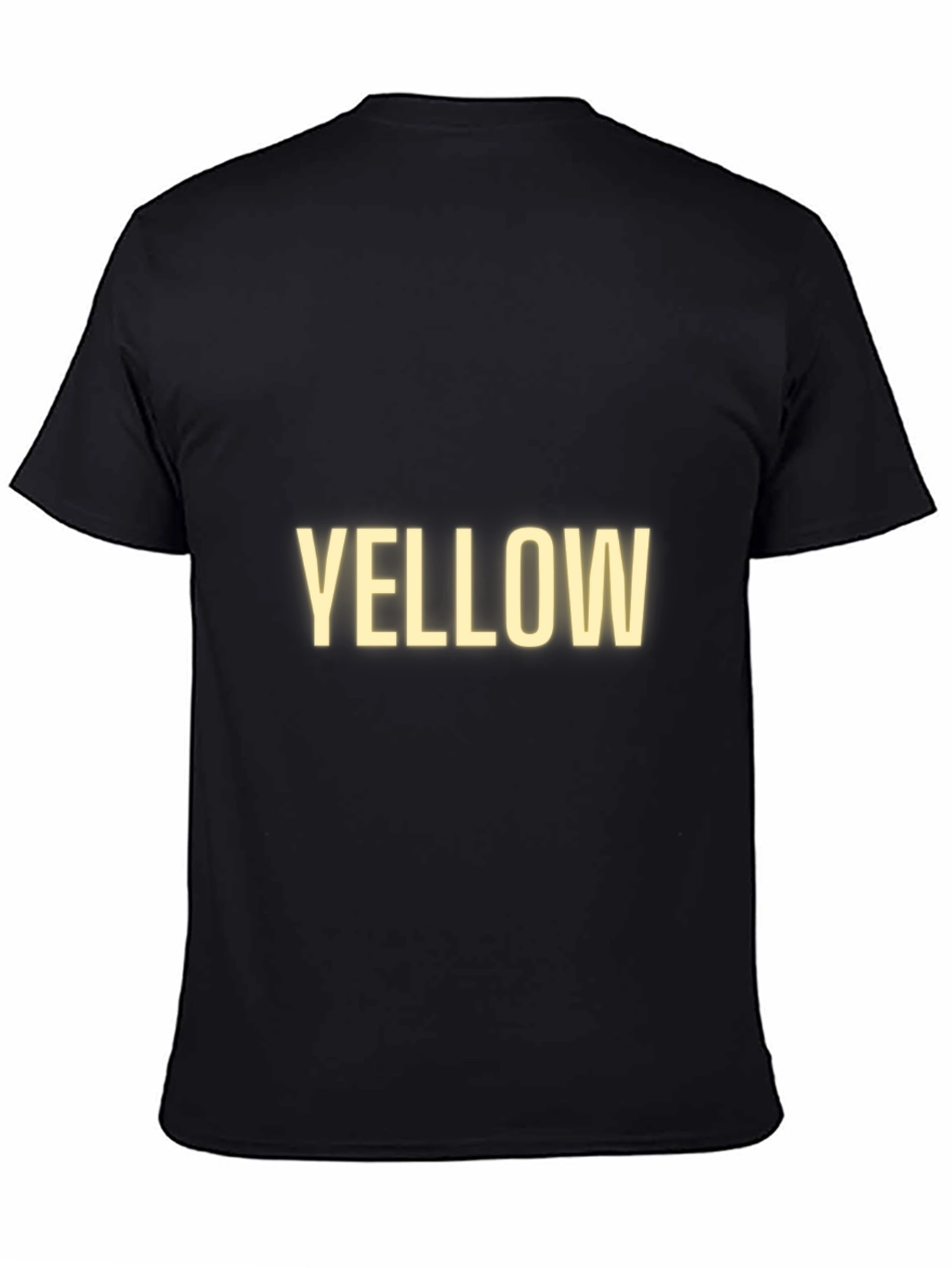 Statement Tee: Bold Yellow Text on Black