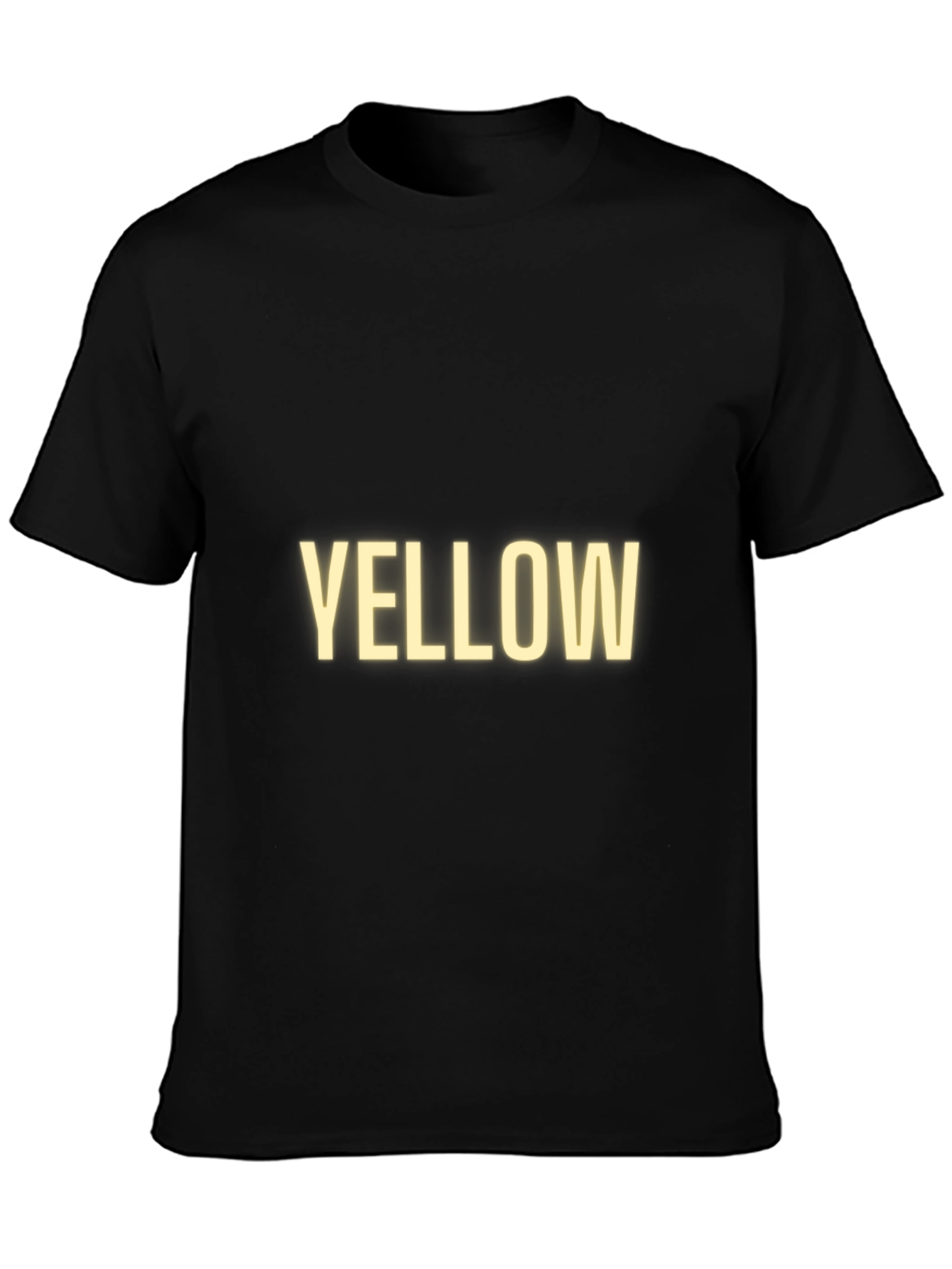 Statement Tee: Bold Yellow Text on Black