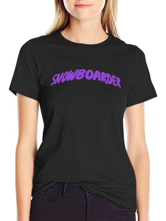 Snowboarder Graphic Tee - Casual Black T-Shirt