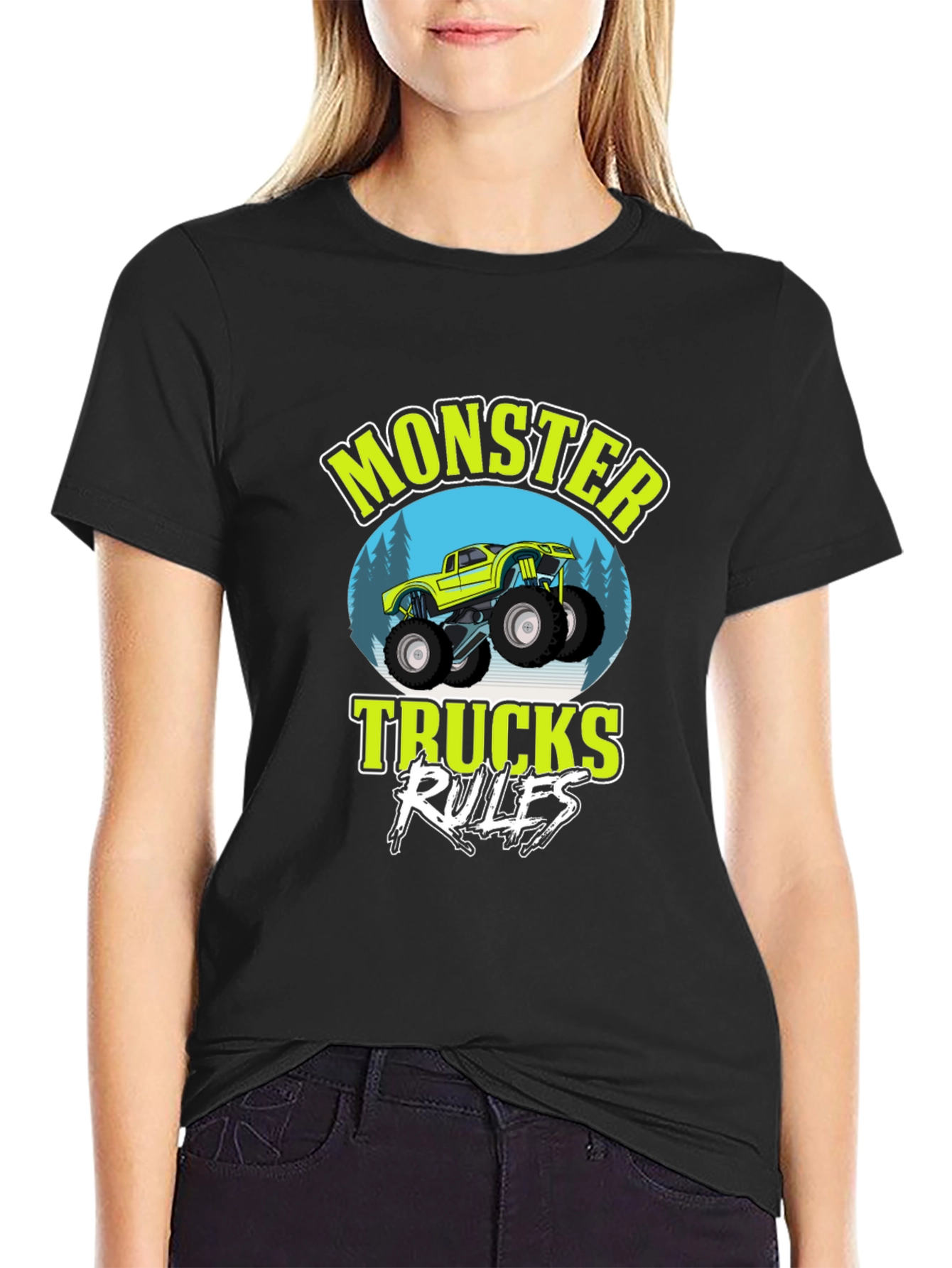 Monster Truck Rules Graphic Tee - Black