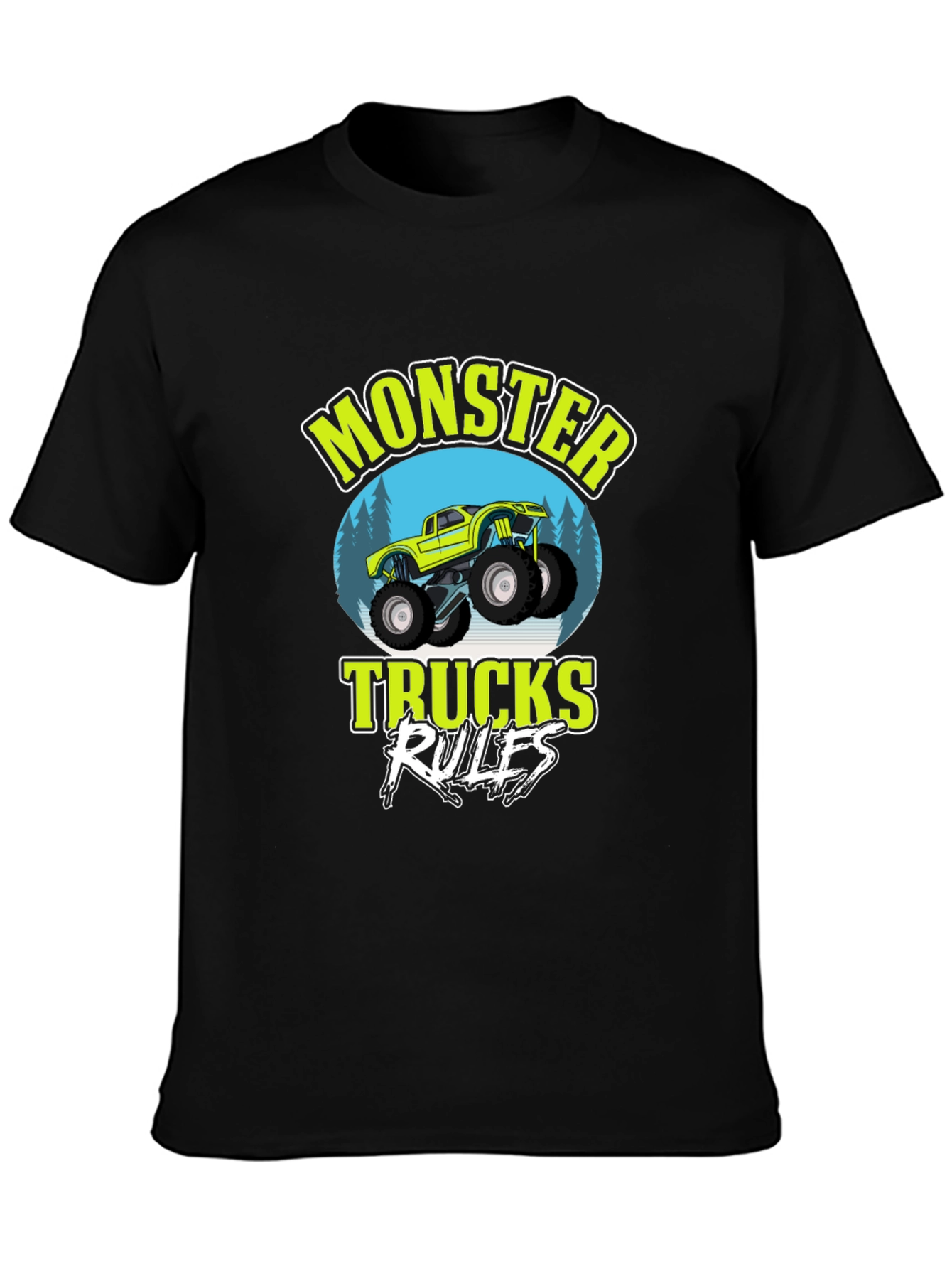 Monster Truck Rules Graphic Tee - Black