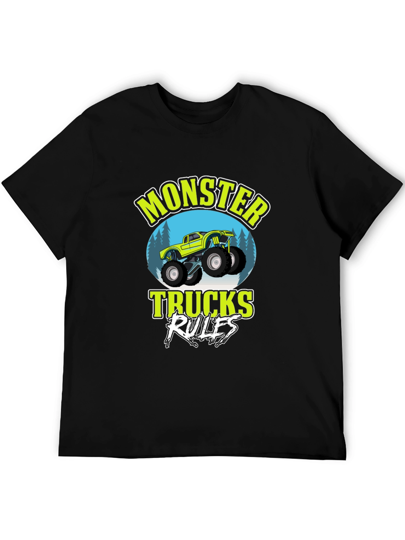 Monster Truck Rules Graphic Tee - Black