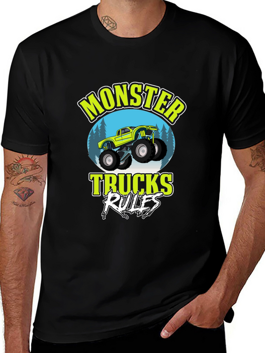 Monster Truck Rules Graphic Tee - Black