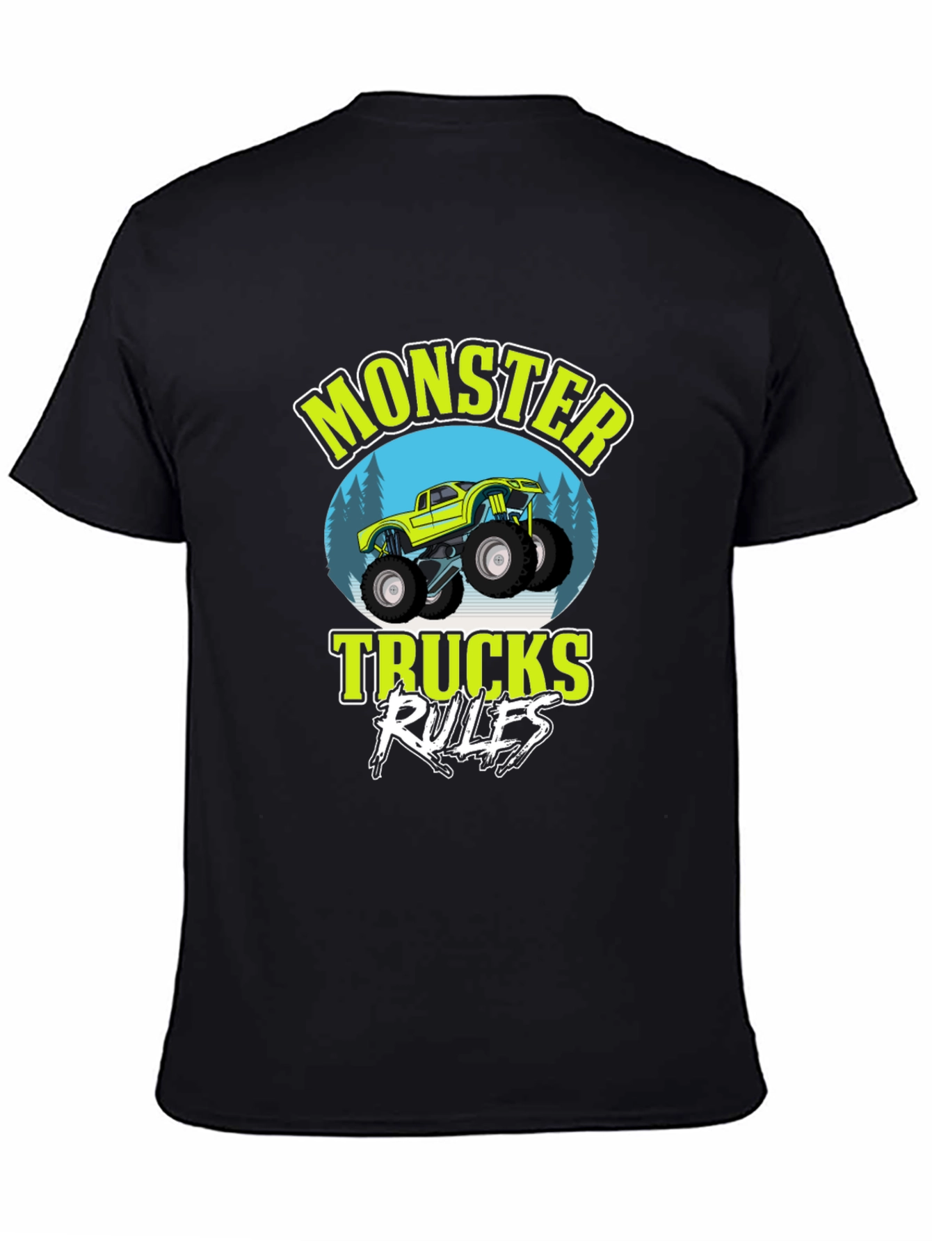 Monster Truck Rules Graphic Tee - Black