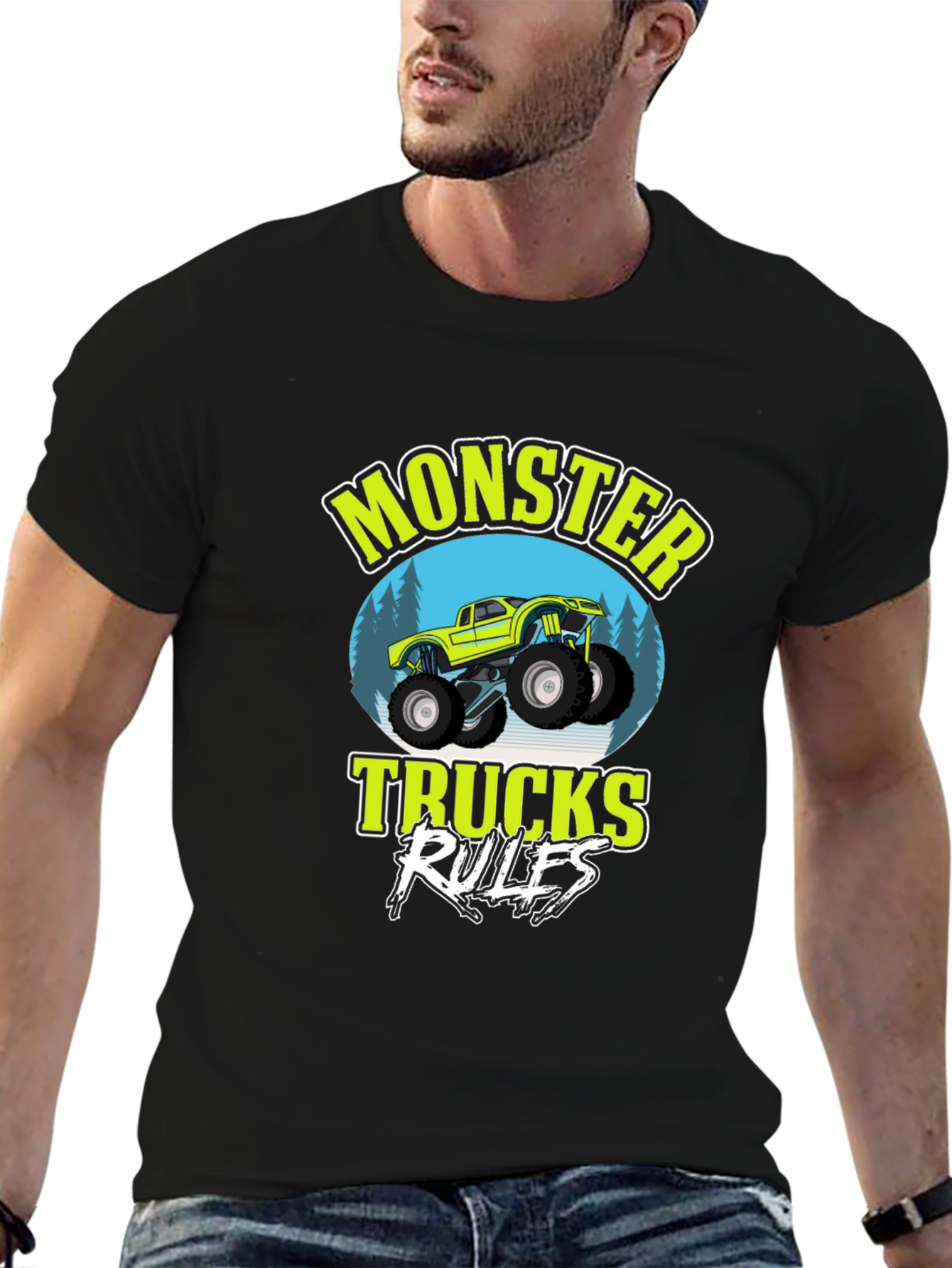 Monster Truck Rules Graphic Tee - Black