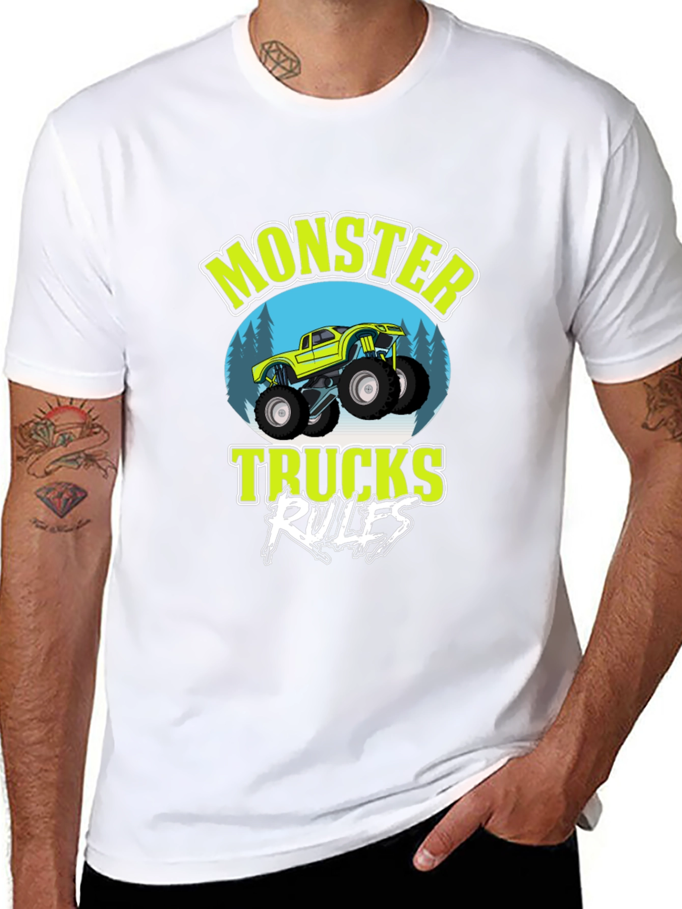 Monster Truck Rules Graphic Tee - Black