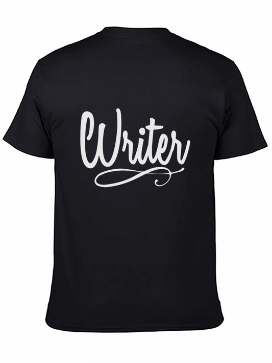 Writer T-Shirt - Black Crew Neck