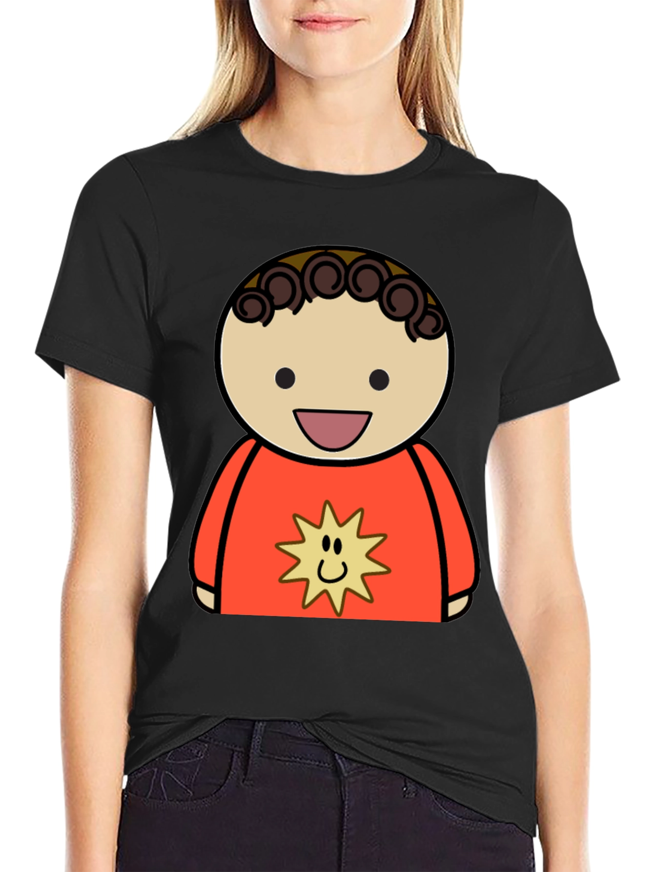 Cartoon Character Graphic Tee - Soft & Stylish!