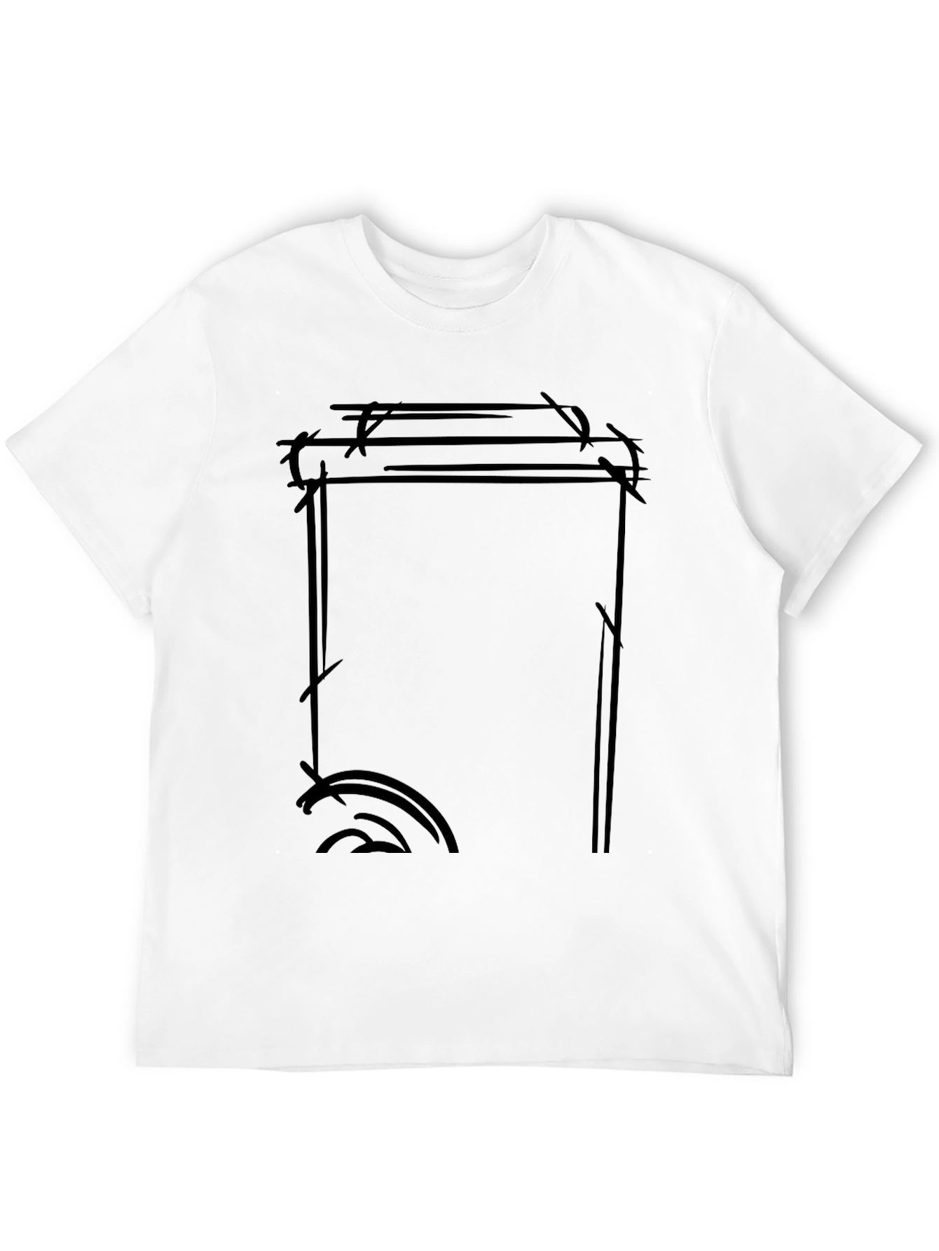 Edgy Graphic Print Black T-Shirt