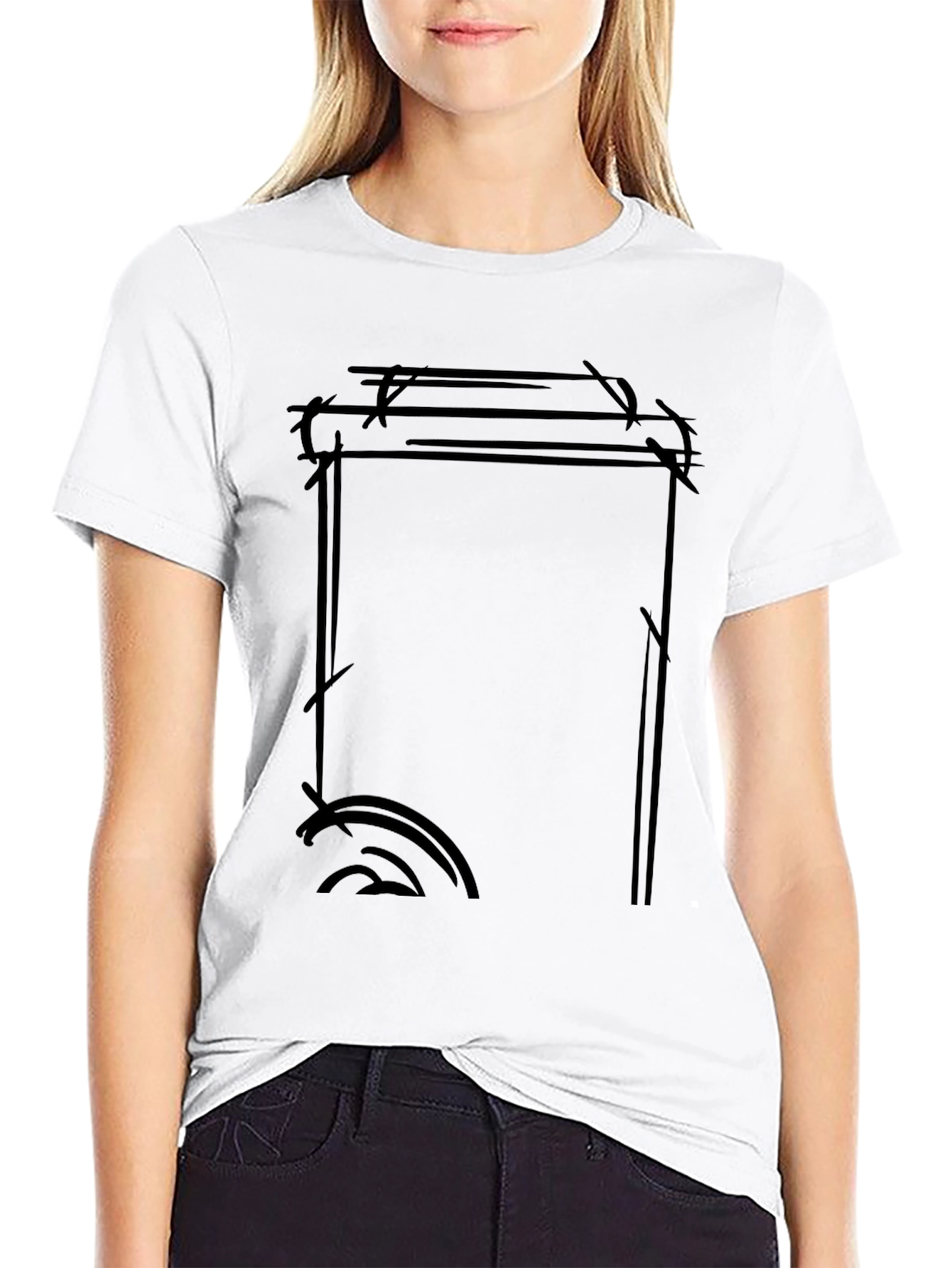 Edgy Graphic Print Black T-Shirt