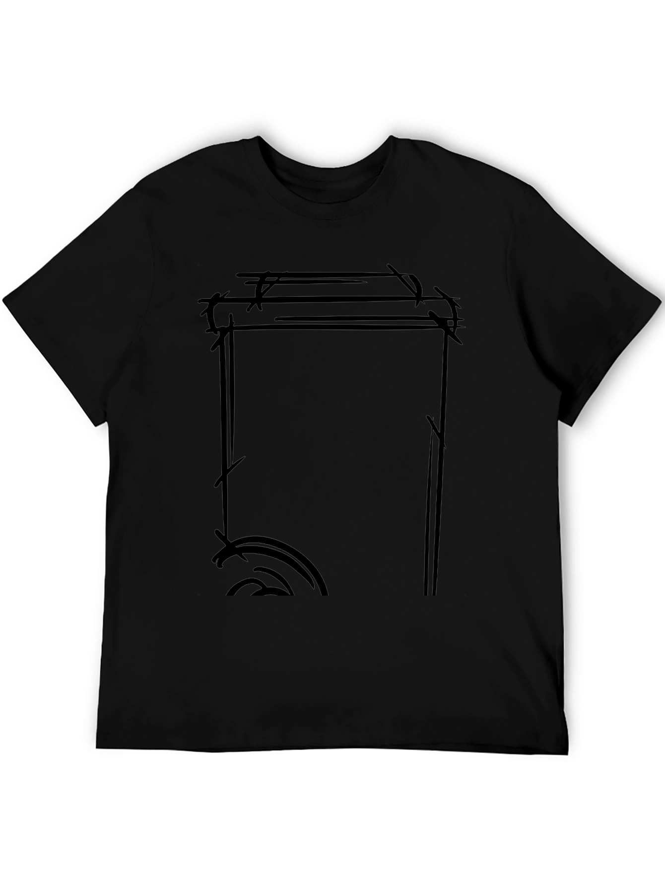 Edgy Graphic Print Black T-Shirt