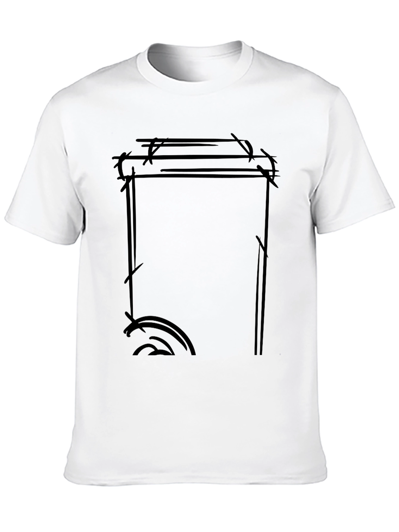 Edgy Graphic Print Black T-Shirt