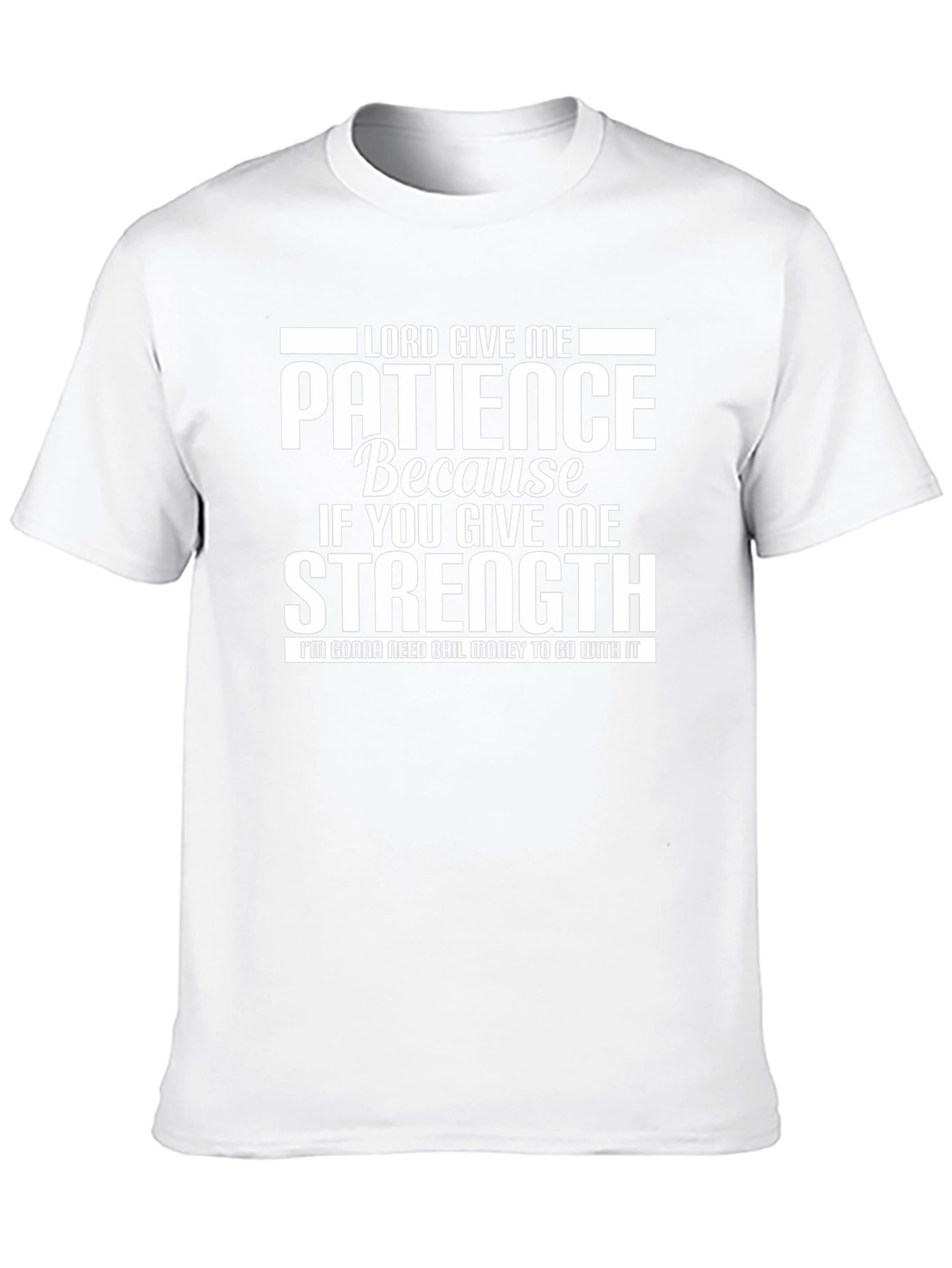 Lord Give Me Patience Graphic T-Shirt - Black