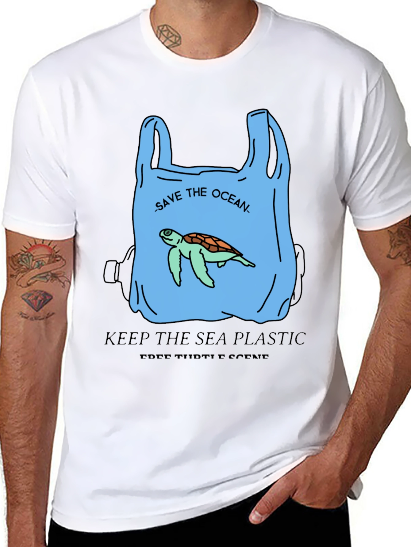 Save the Ocean Graphic Tee - Protect Sea Turtles