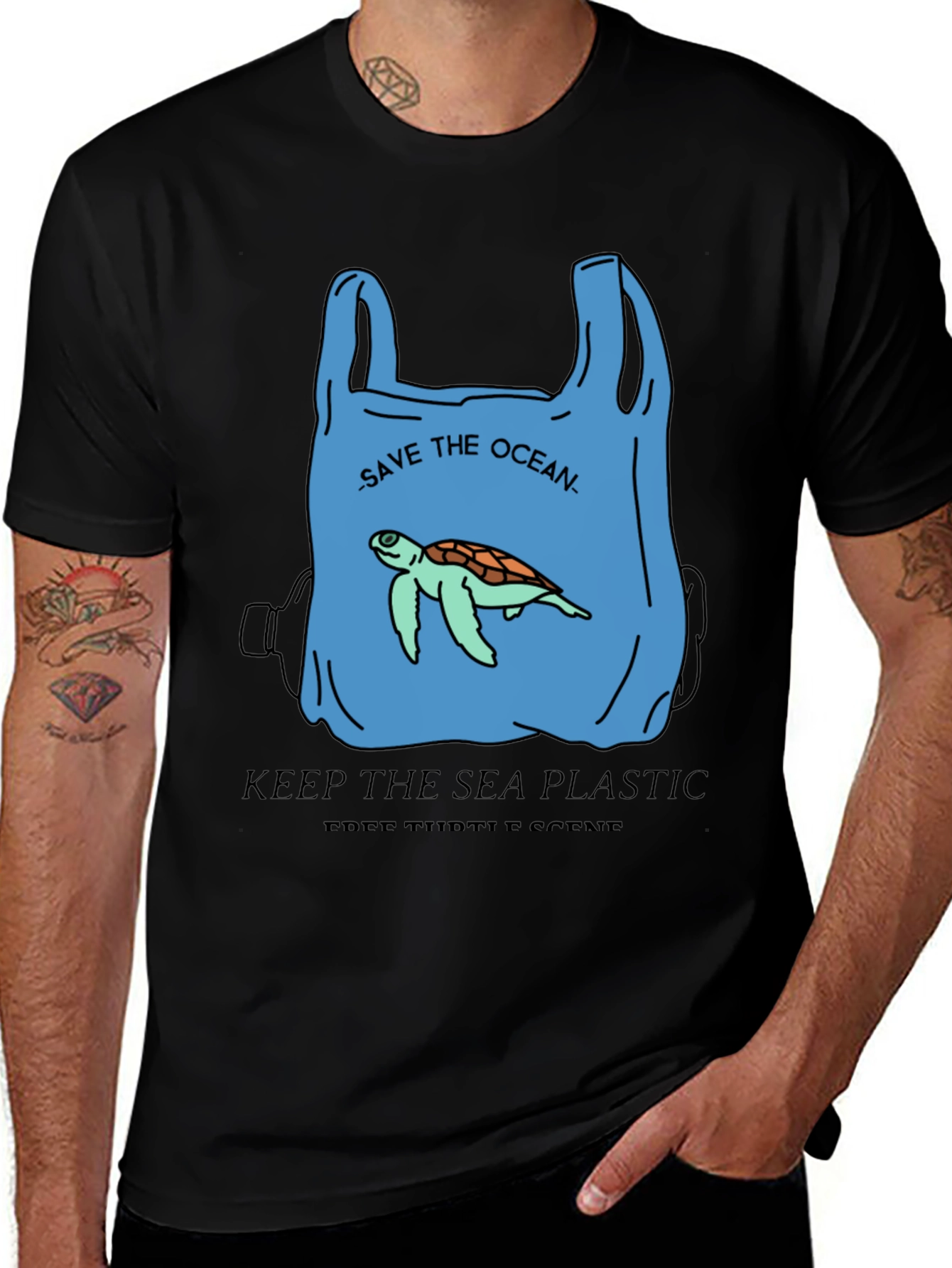 Save the Ocean Graphic Tee - Protect Sea Turtles