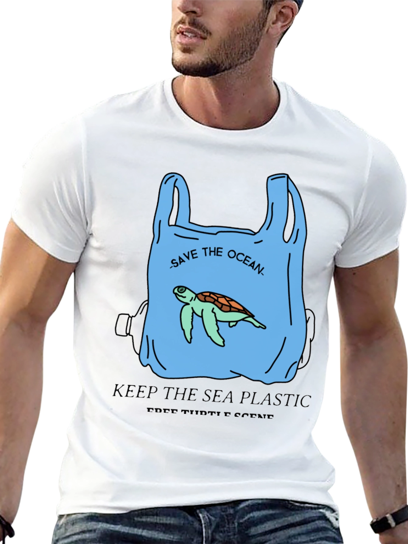 Save the Ocean Graphic Tee - Protect Sea Turtles