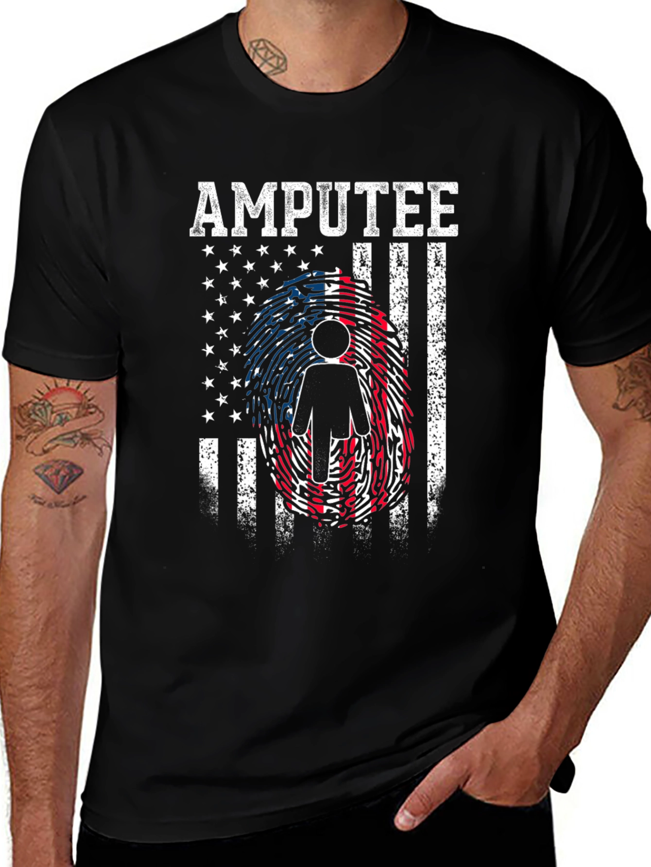 Amputee USA Flag Graphic Tee