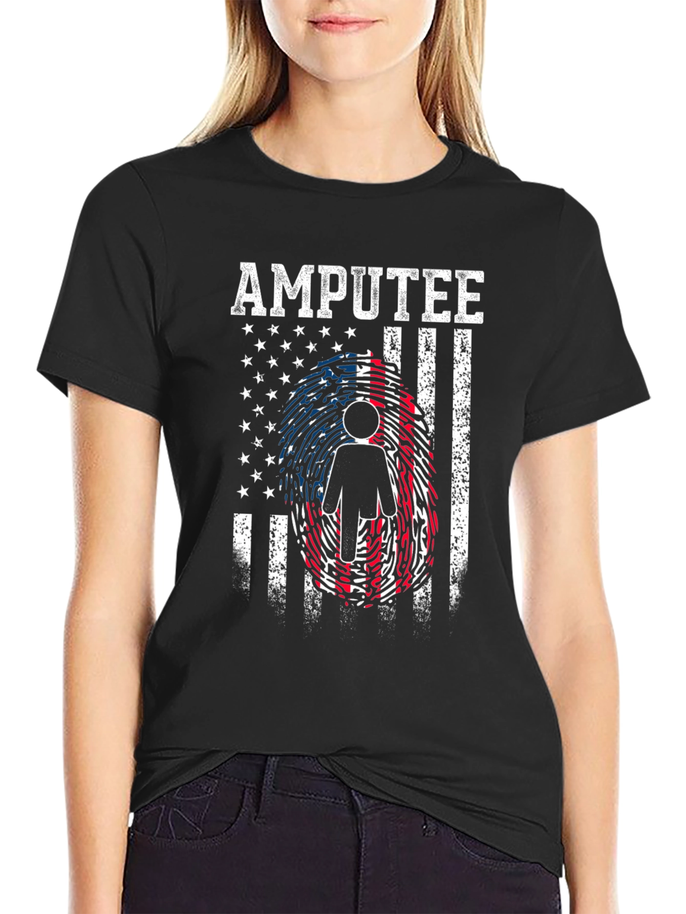 Amputee USA Flag Graphic Tee