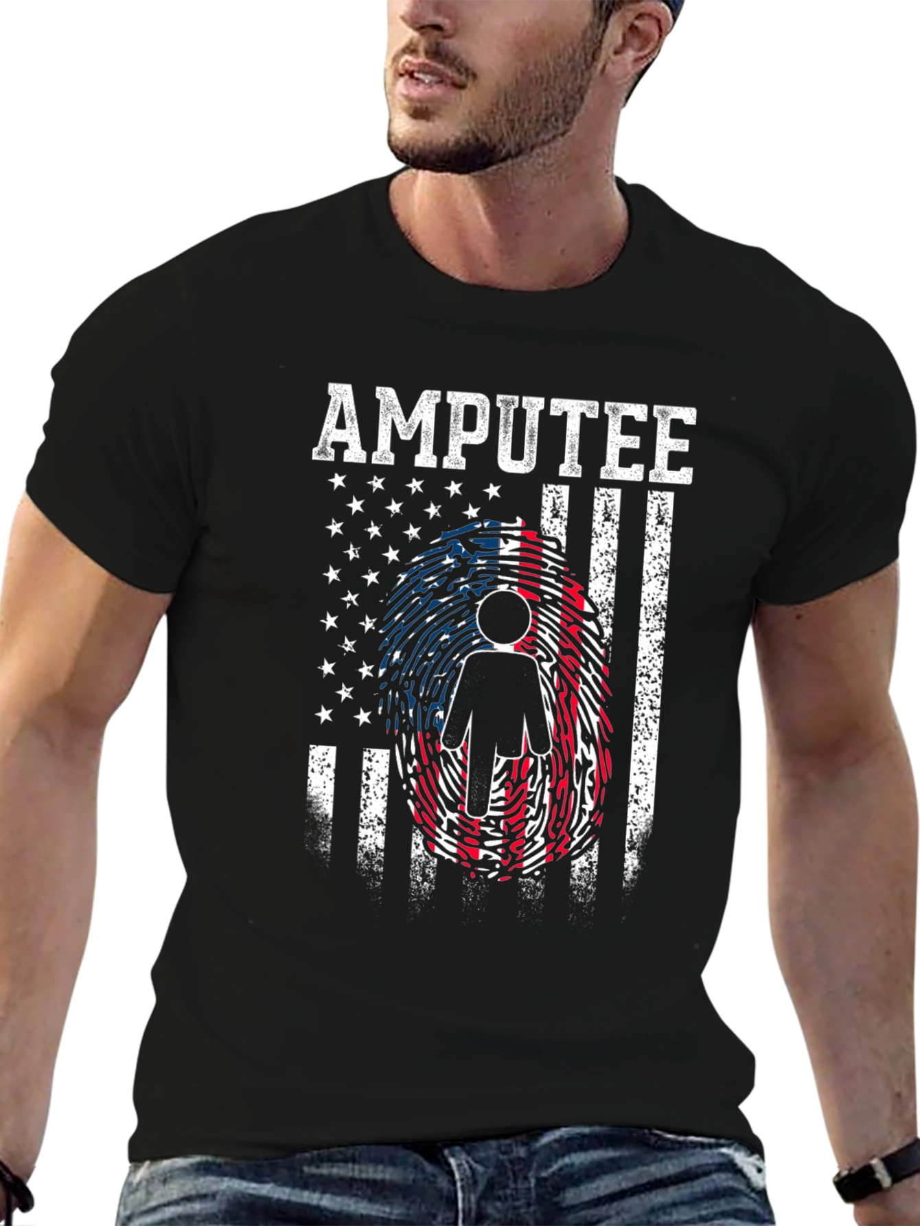 Amputee USA Flag Graphic Tee