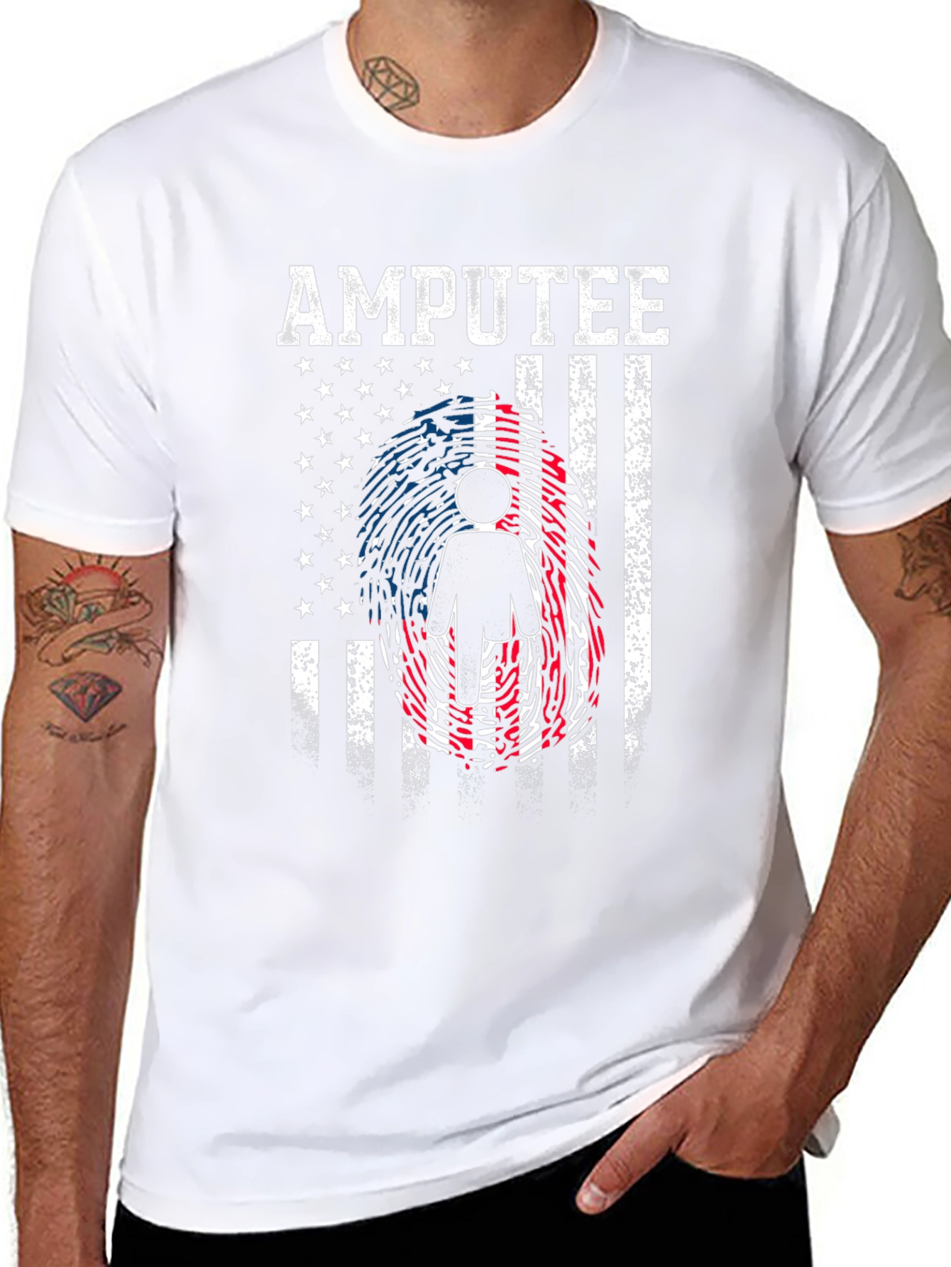 Amputee USA Flag Graphic Tee