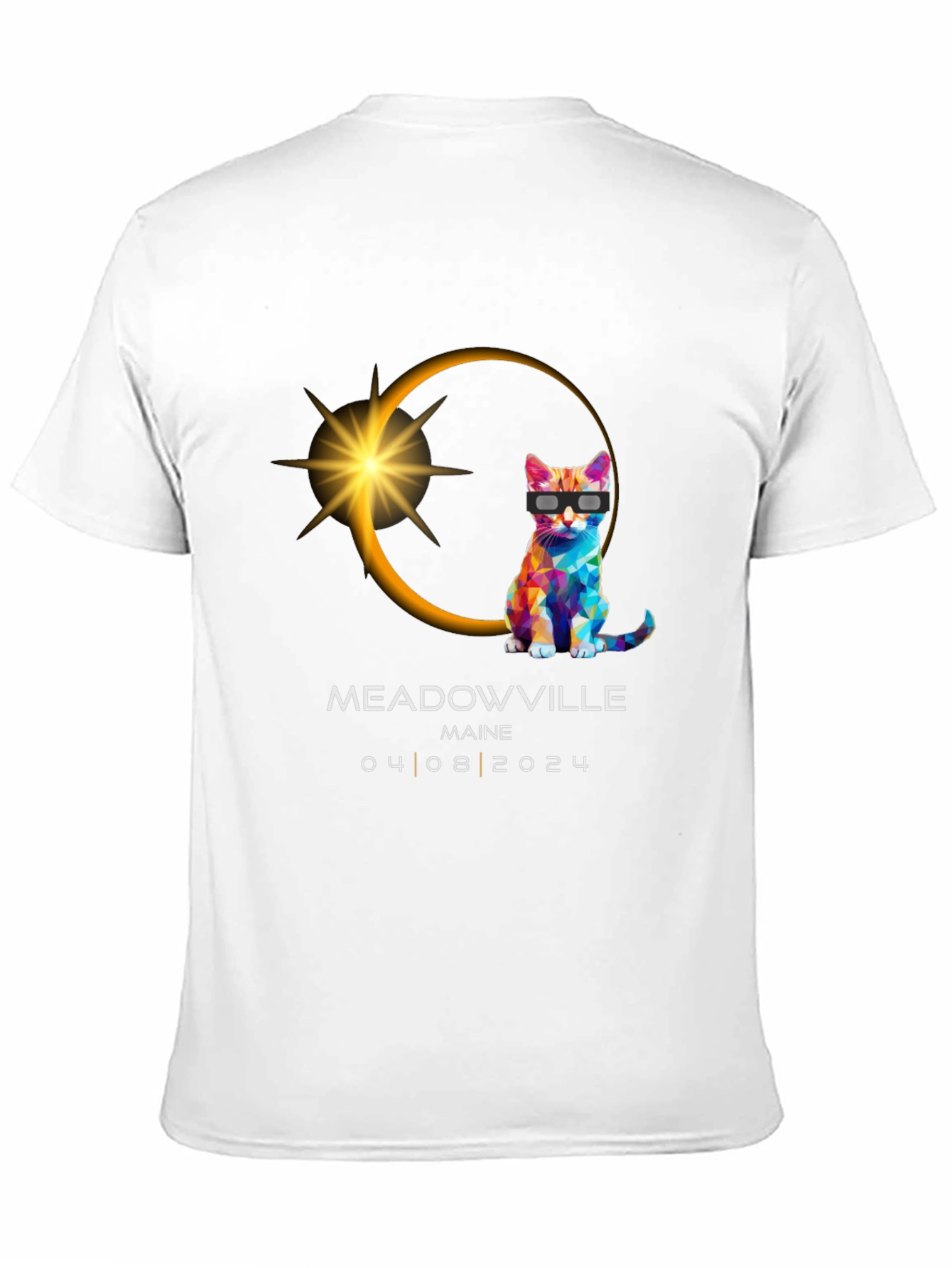 Meadowville Maine 2024 Eclipse Cat T-Shirt