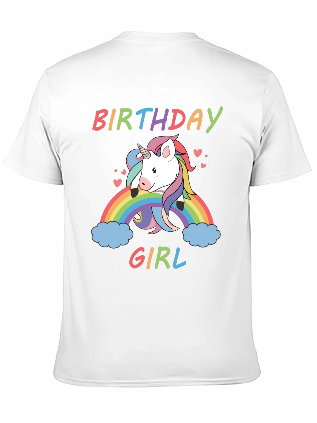 Birthday Girl Unicorn Rainbow T-Shirt