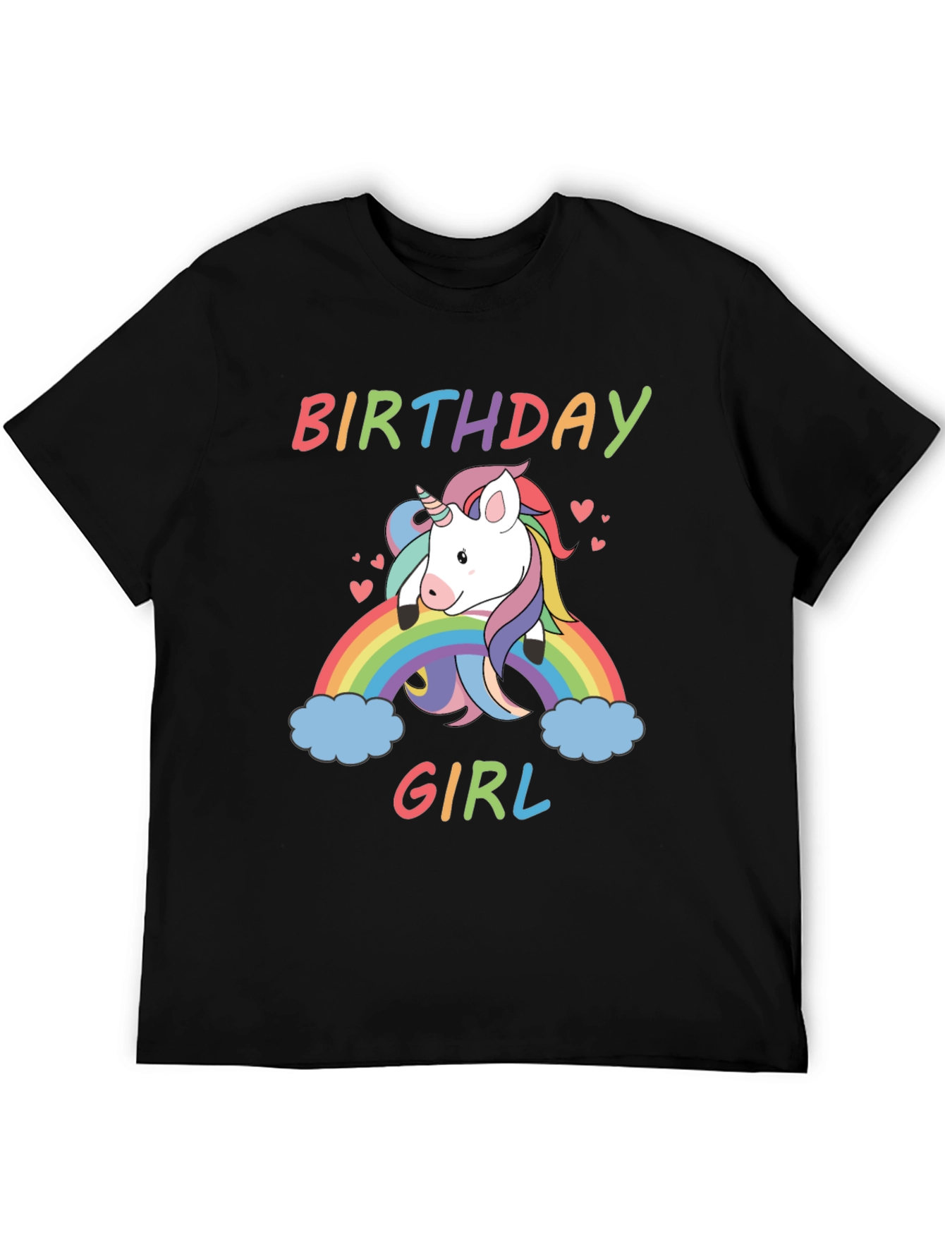 Birthday Girl Unicorn Rainbow T-Shirt