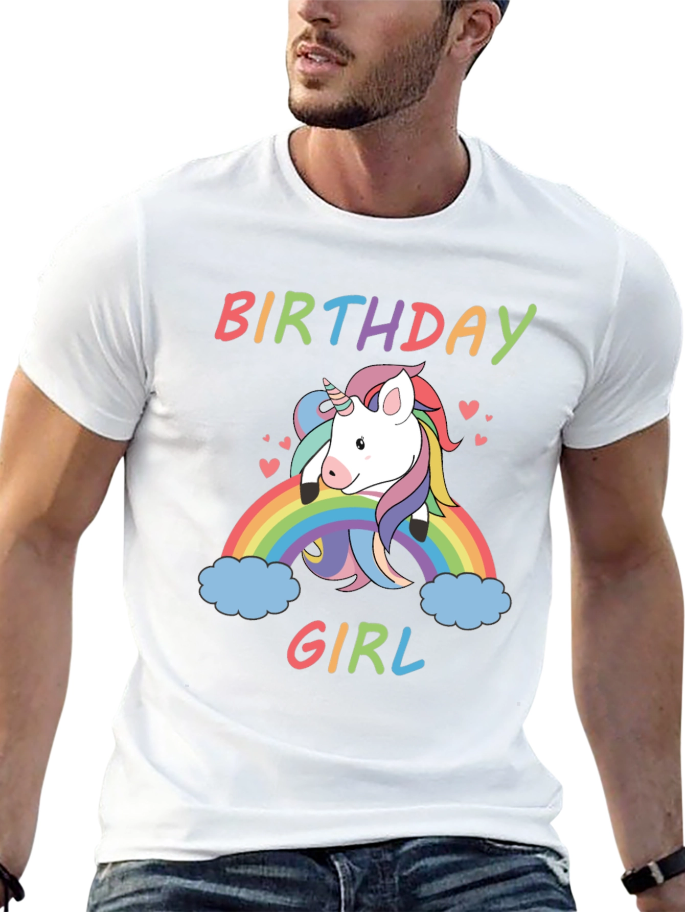 Birthday Girl Unicorn Rainbow T-Shirt