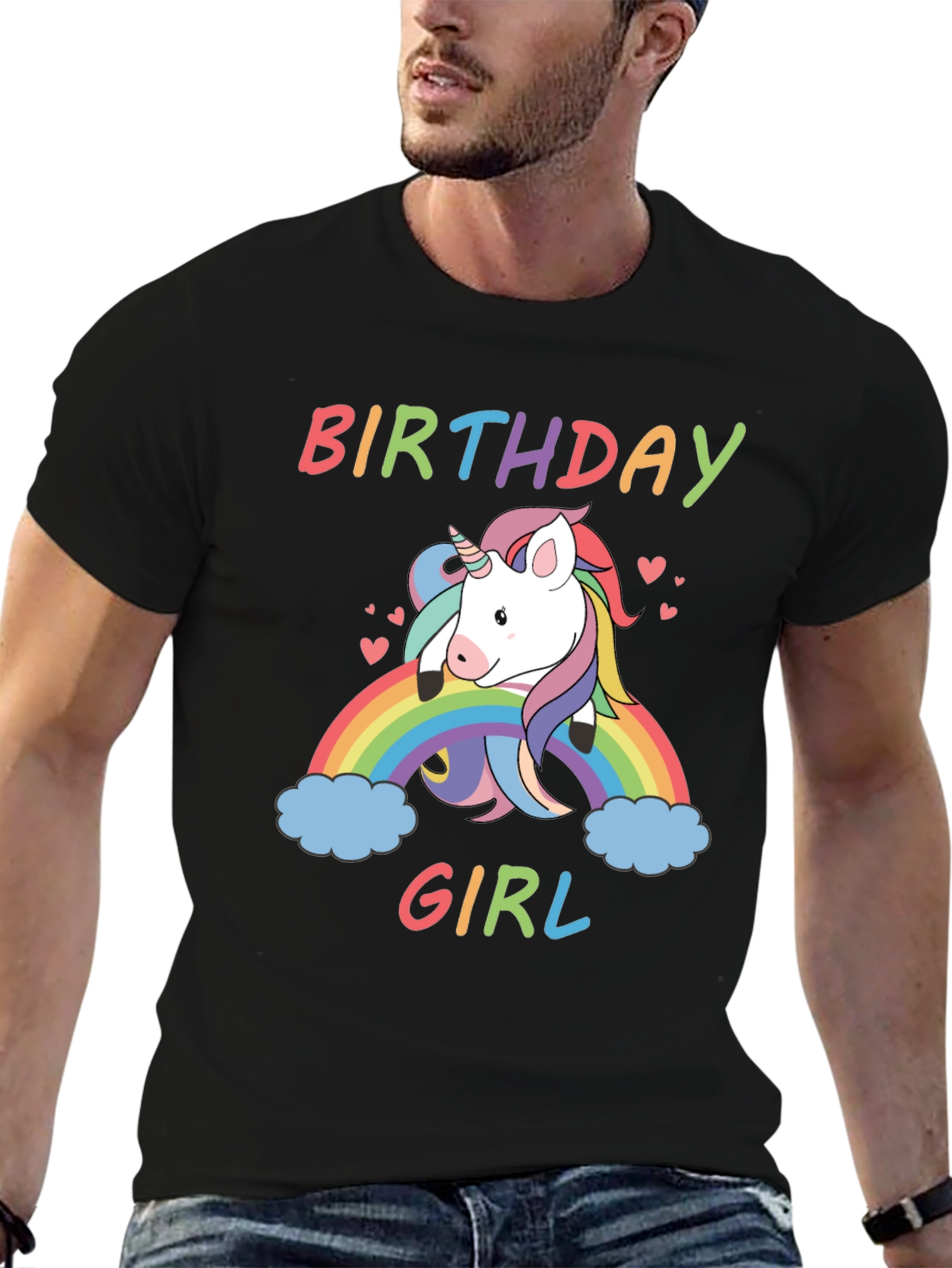 Birthday Girl Unicorn Rainbow T-Shirt