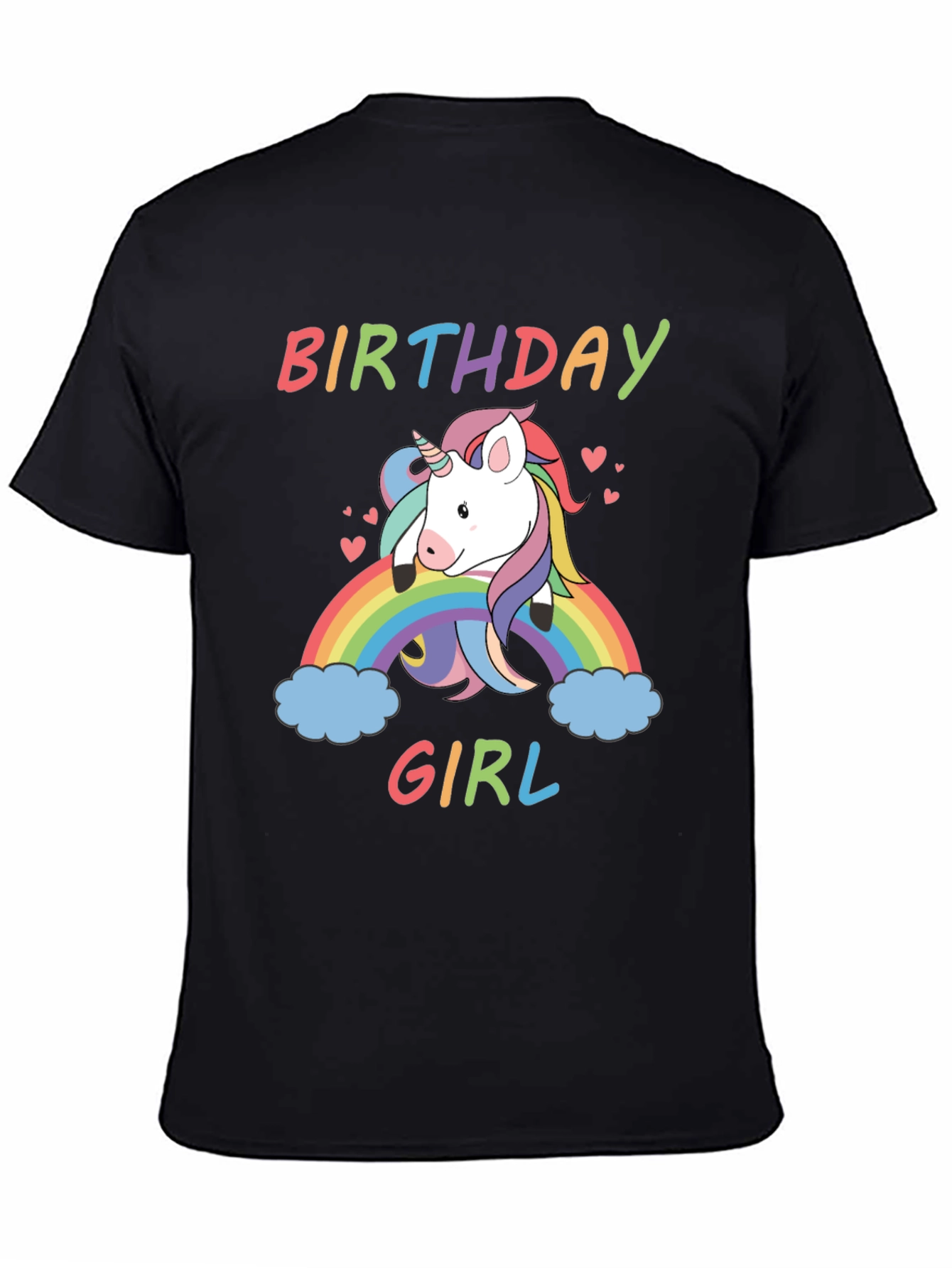 Birthday Girl Unicorn Rainbow T-Shirt