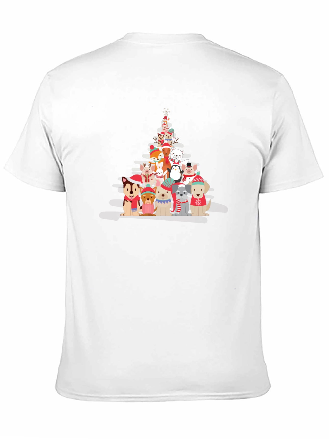Holiday Animal Christmas Tree T-Shirt