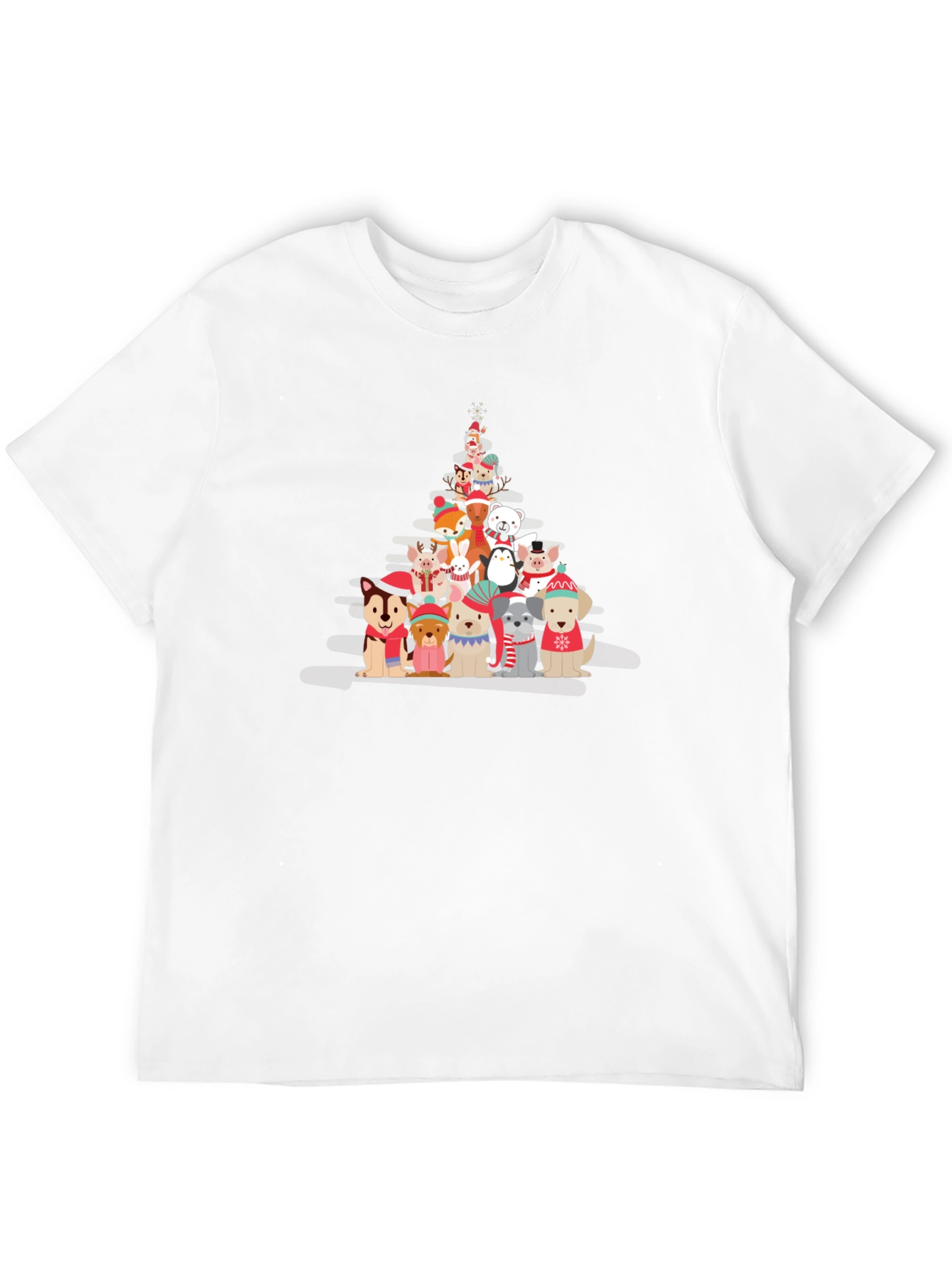 Holiday Animal Christmas Tree T-Shirt