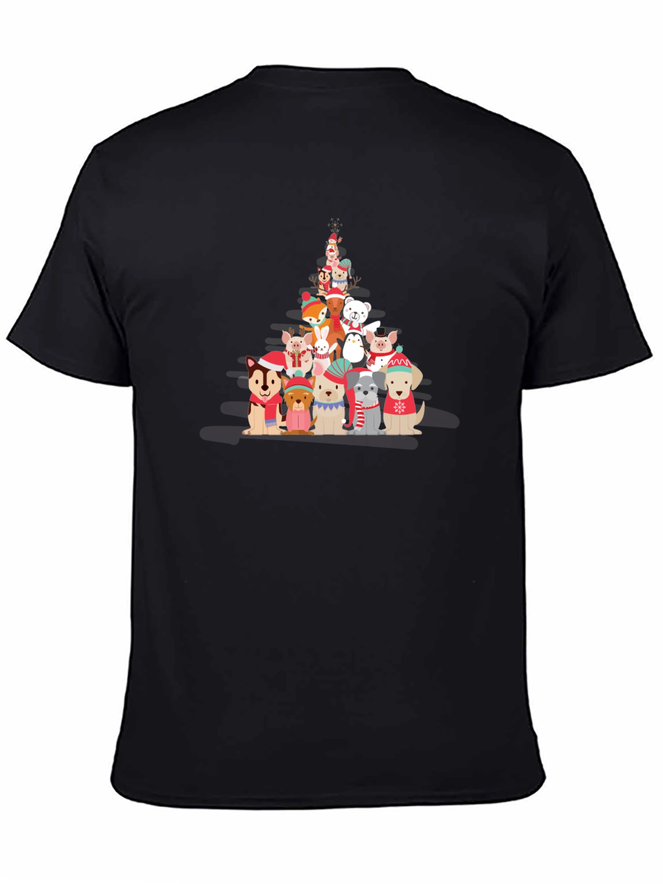 Holiday Animal Christmas Tree T-Shirt