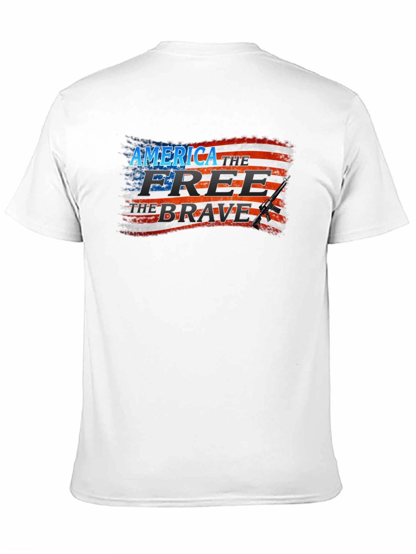 America the Free Patriotic Graphic T-Shirt