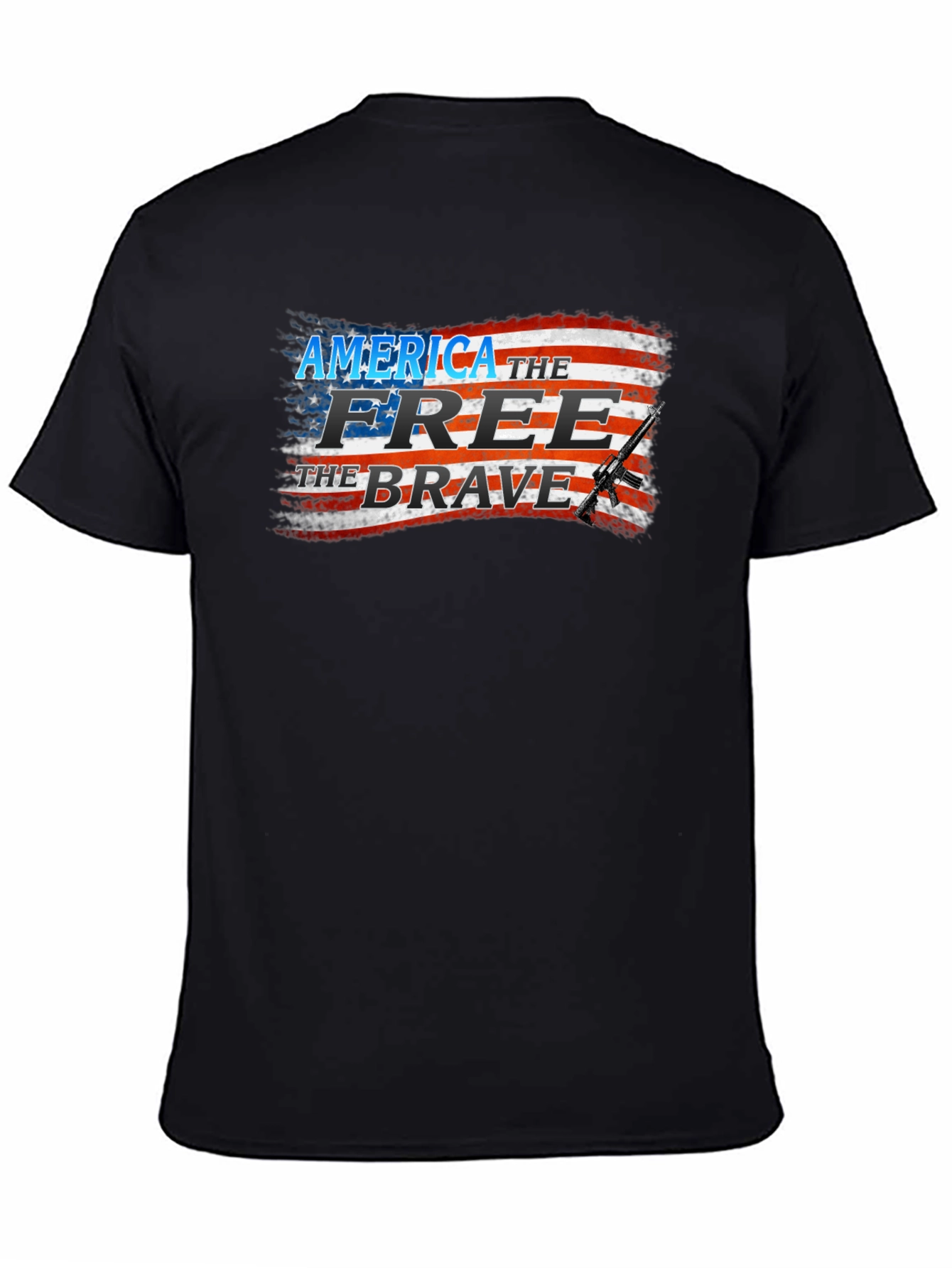 America the Free Patriotic Graphic T-Shirt