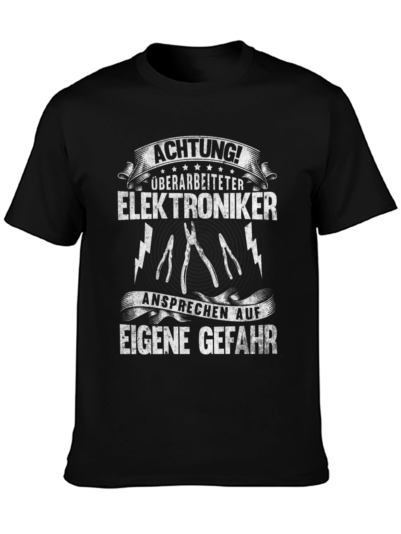 Elektroniker T-Shirt - Achtung! Überarbeiteter
