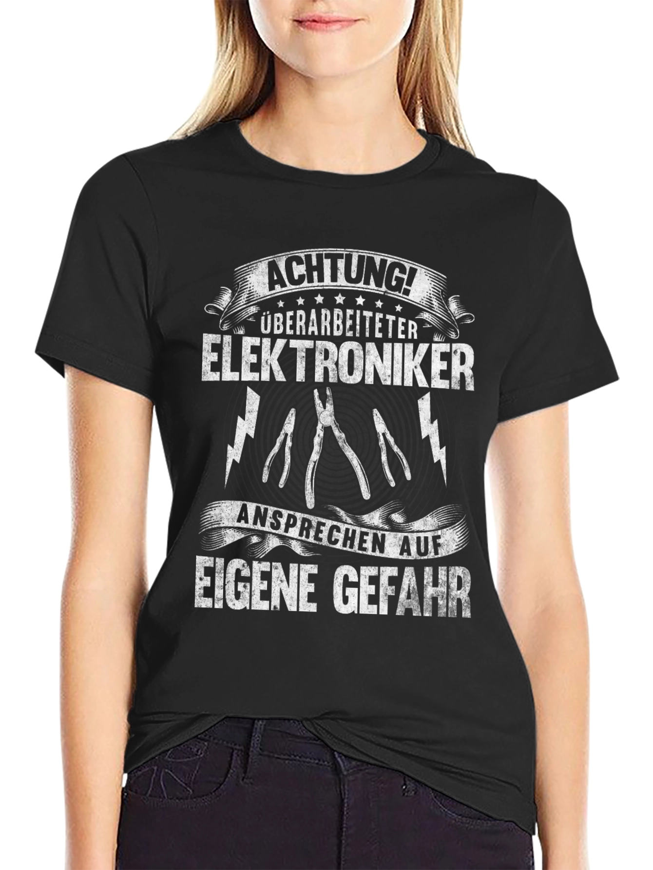 Elektroniker T-Shirt - Achtung! Überarbeiteter