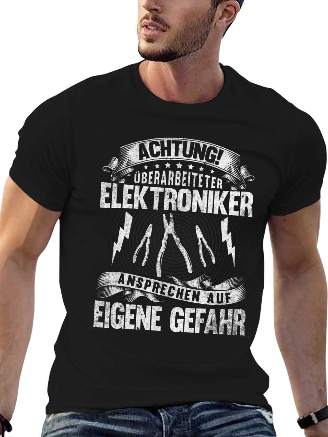 Elektroniker T-Shirt - Achtung! Überarbeiteter