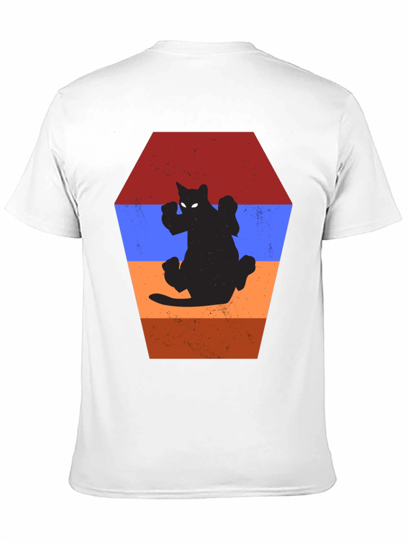 Retro Cat Silhouette T-Shirt - Unique Design