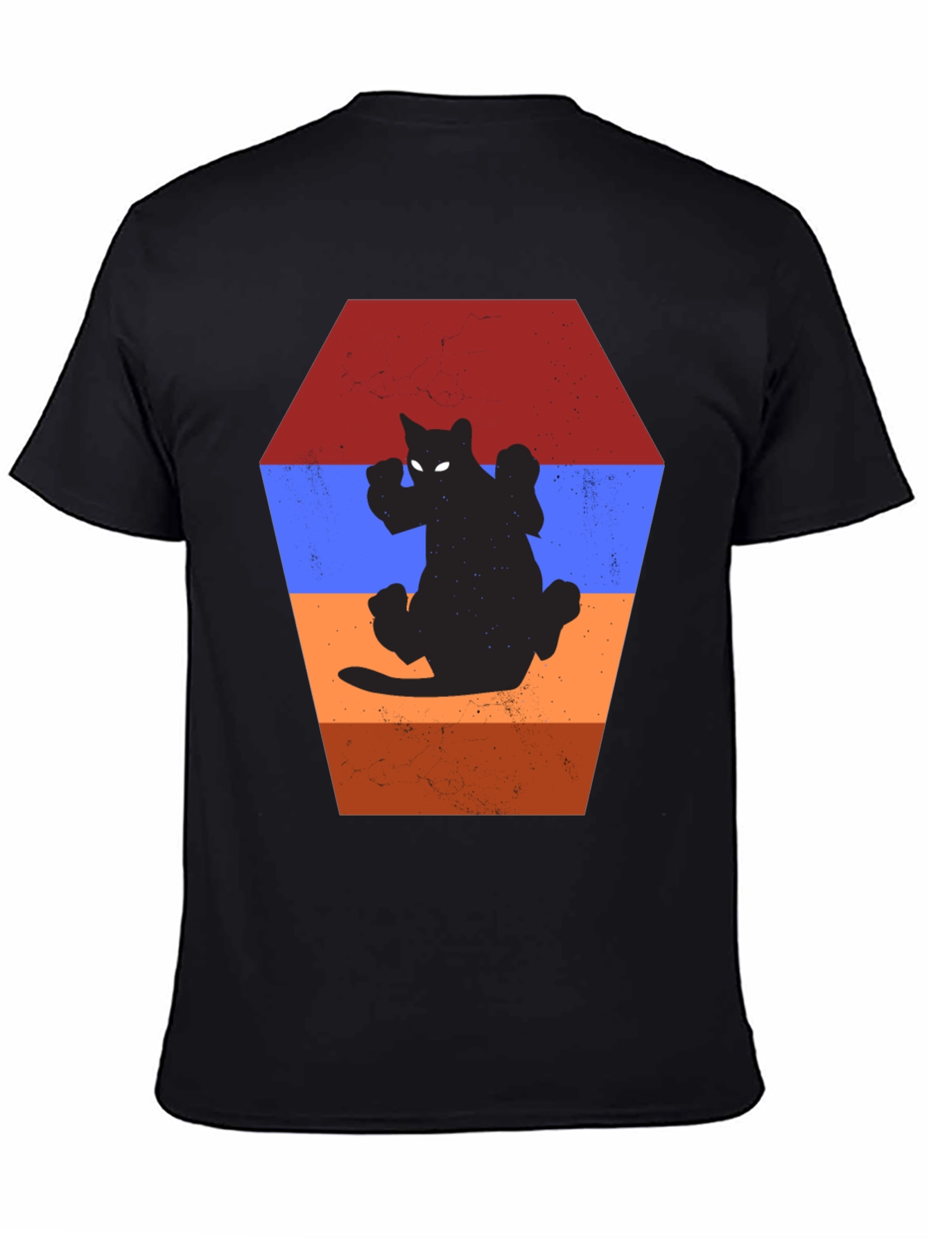 Retro Cat Silhouette T-Shirt - Unique Design