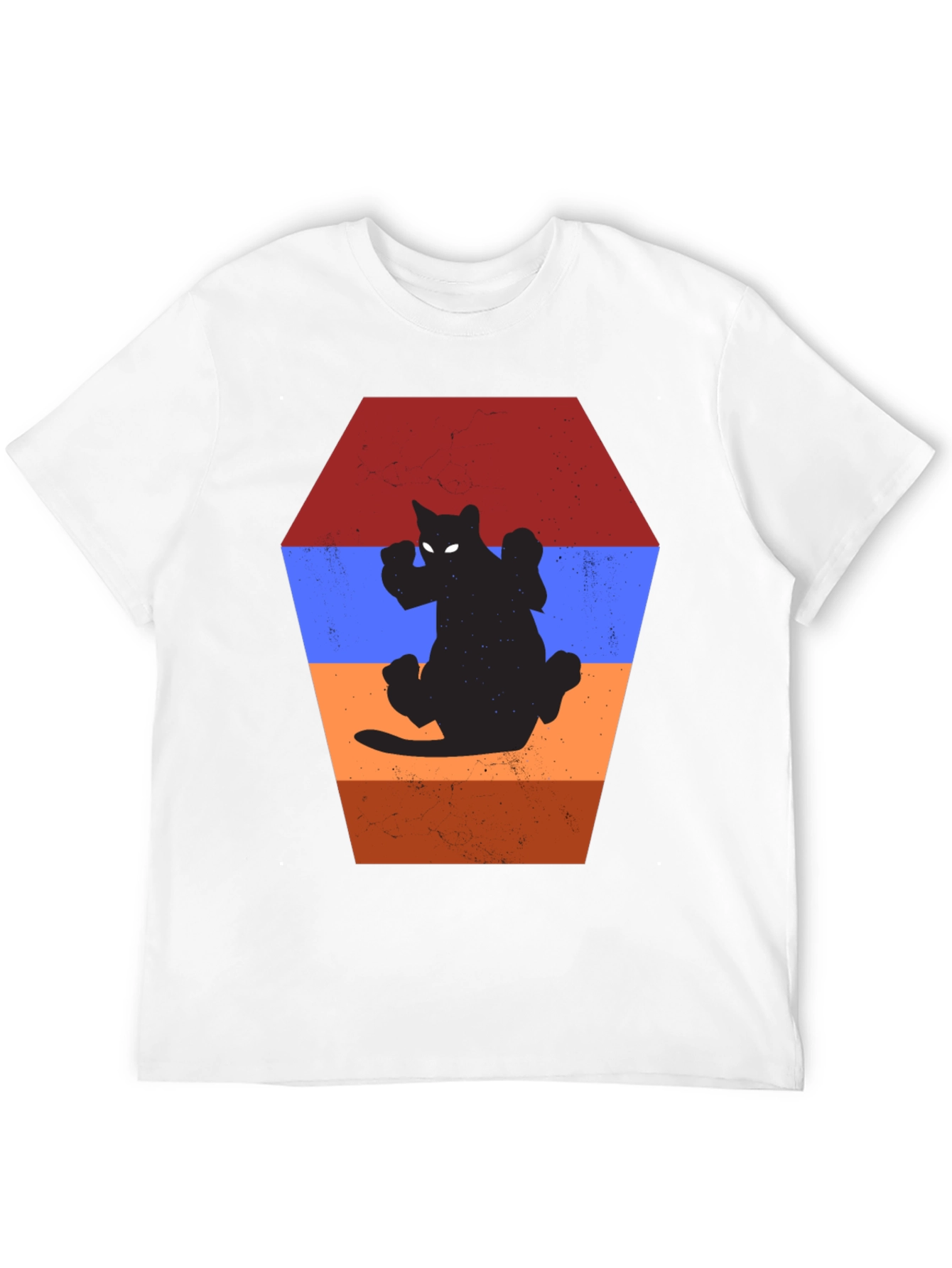 Retro Cat Silhouette T-Shirt - Unique Design