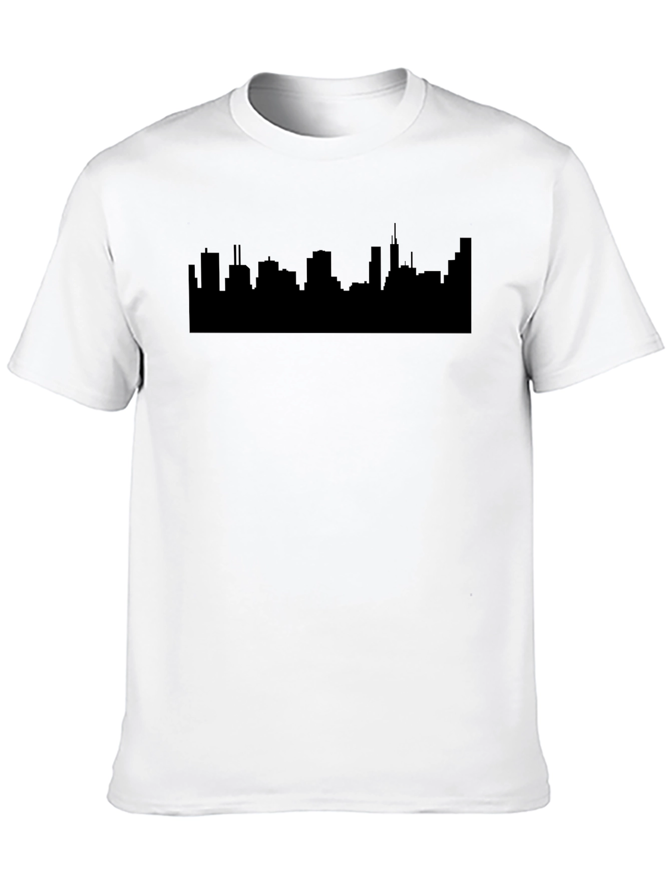 Cityscape Silhouette Black T-Shirt