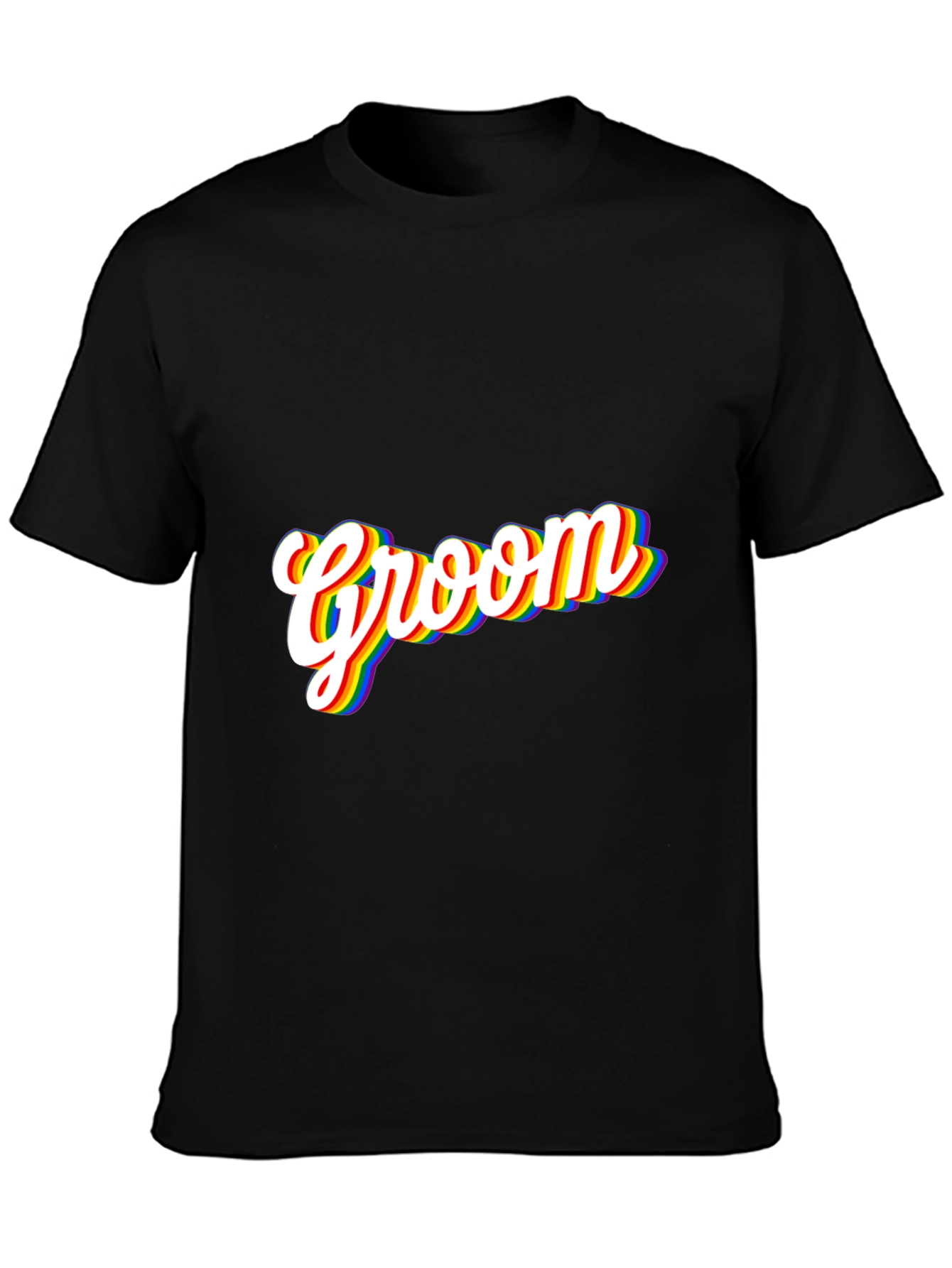Groom Rainbow Pride T-Shirt - Black