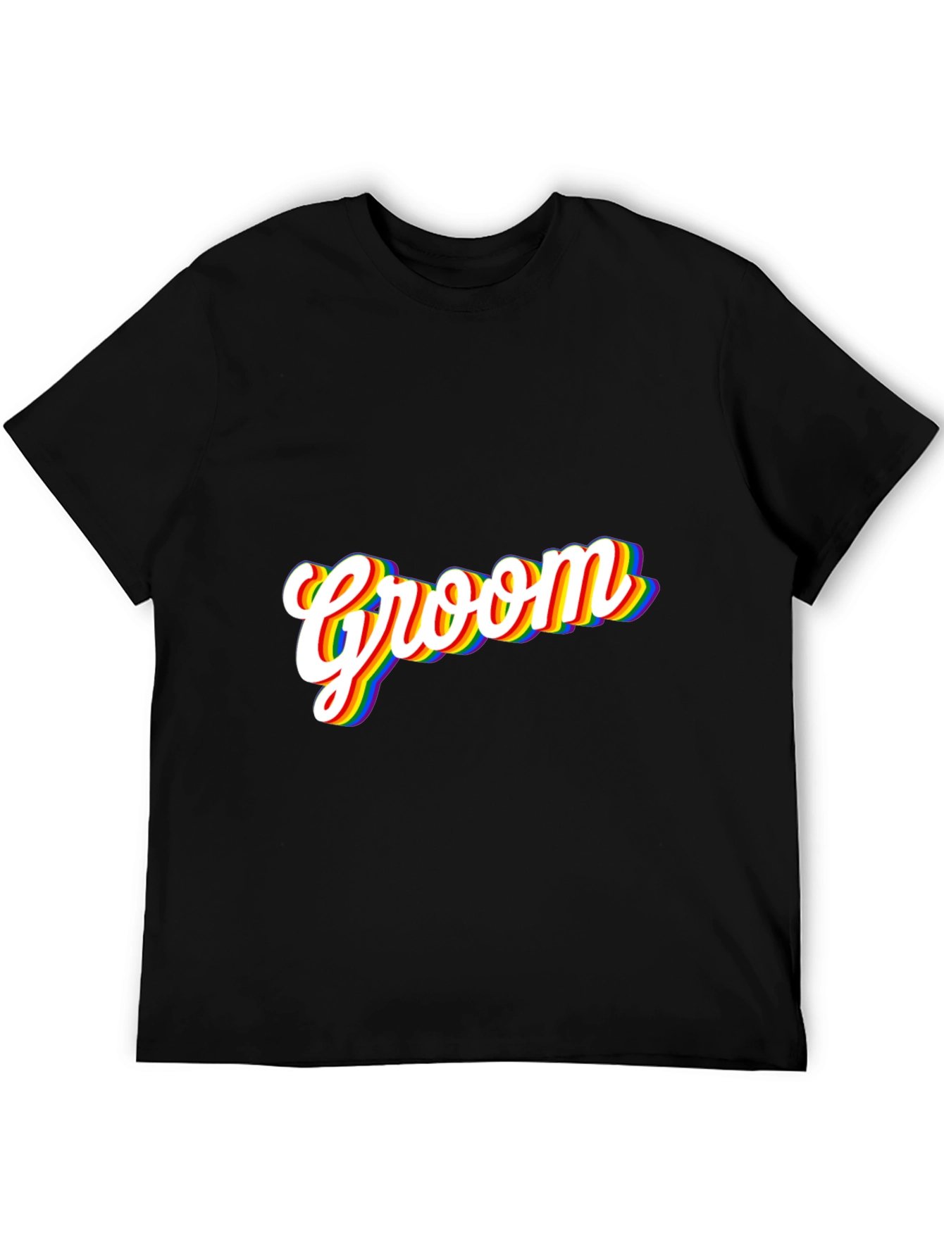 Groom Rainbow Pride T-Shirt - Black