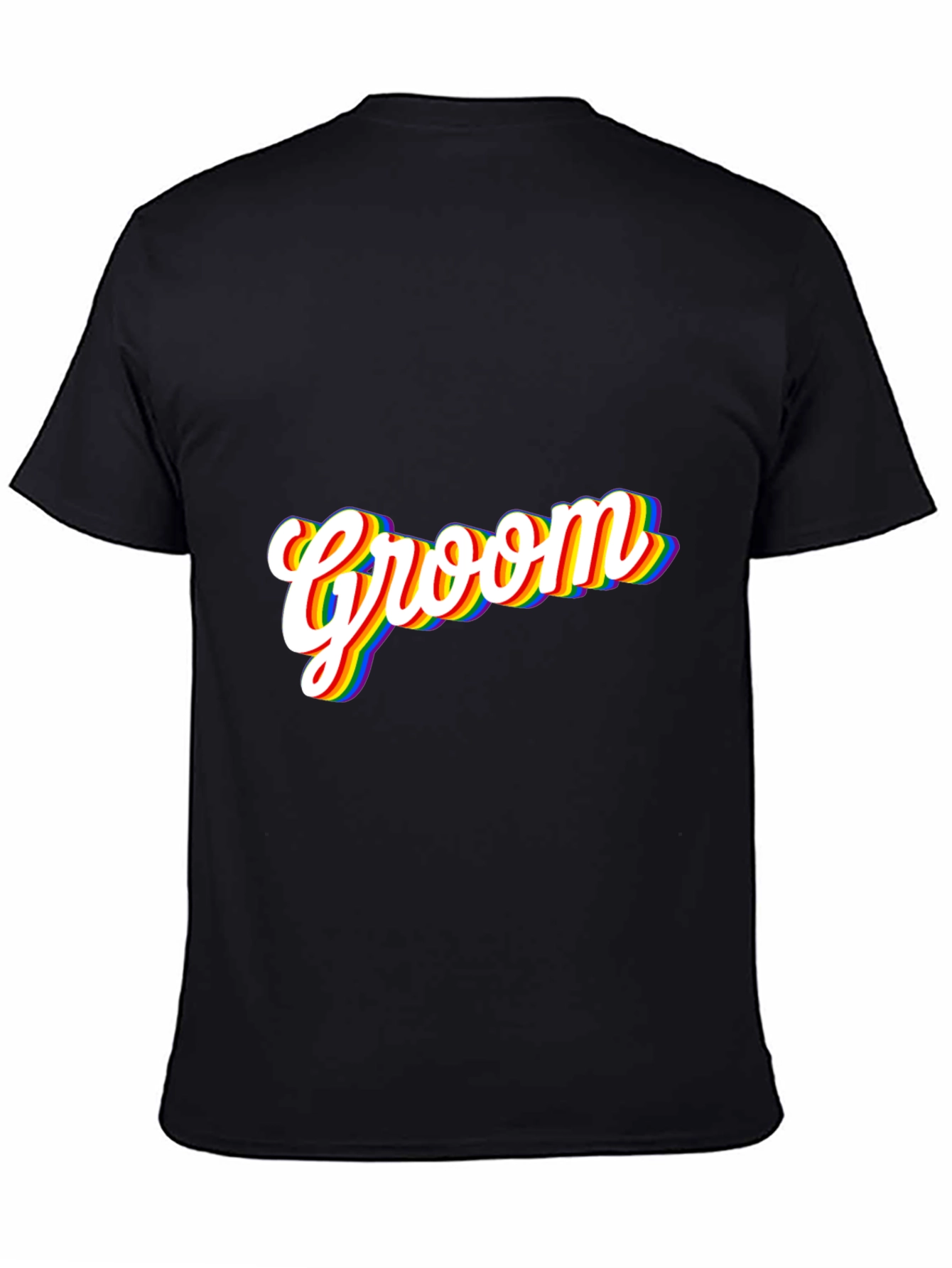 Groom Rainbow Pride T-Shirt - Black