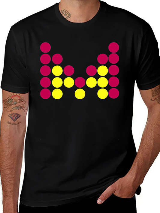 Abstract Dot Design Black T-Shirt