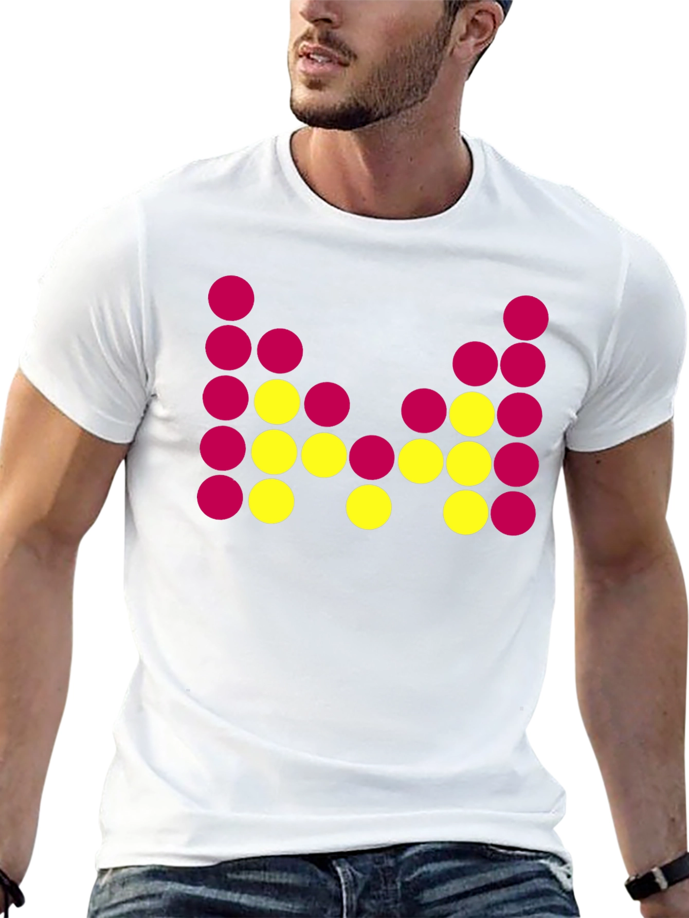 Abstract Dot Design Black T-Shirt