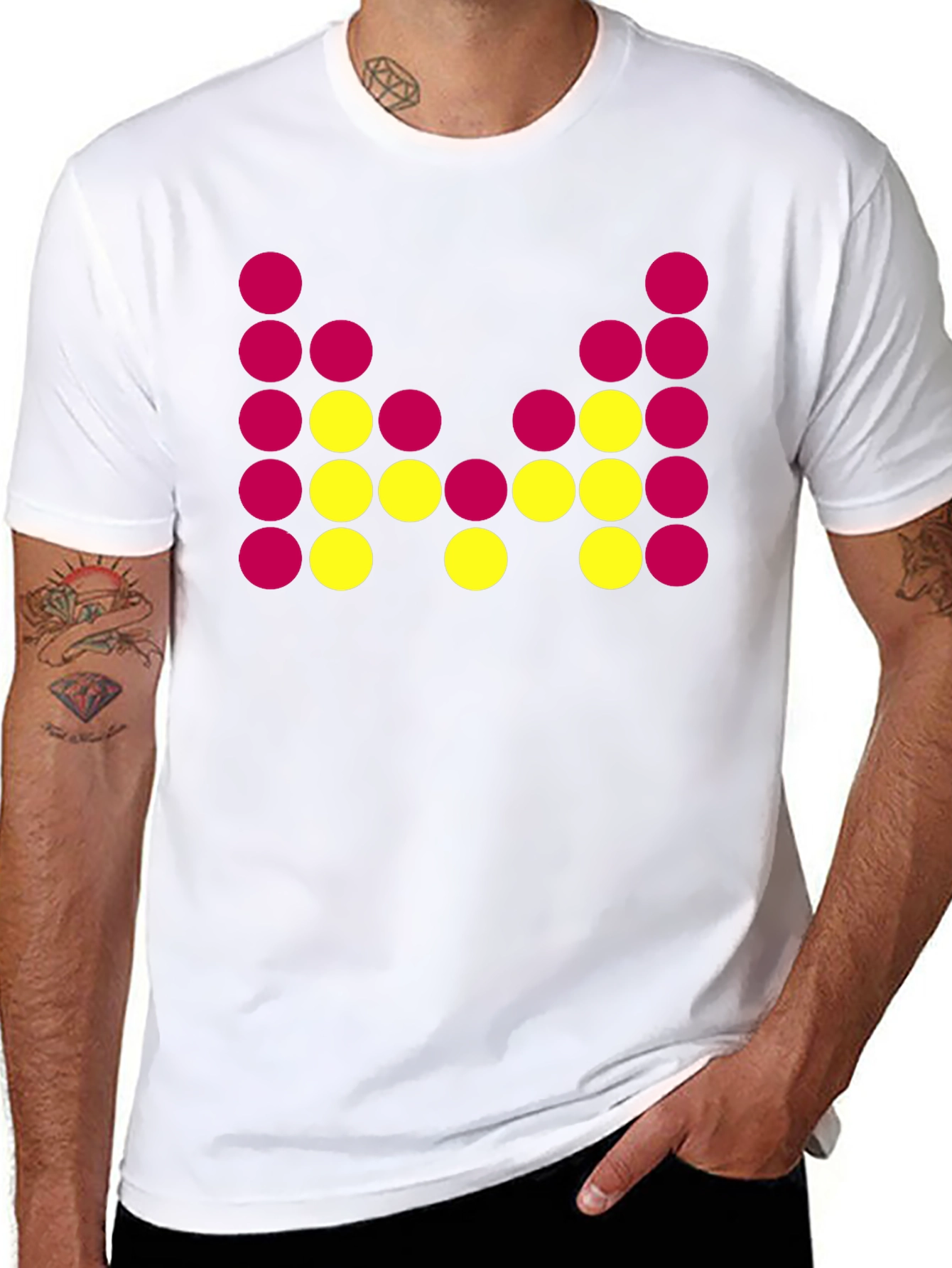 Abstract Dot Design Black T-Shirt
