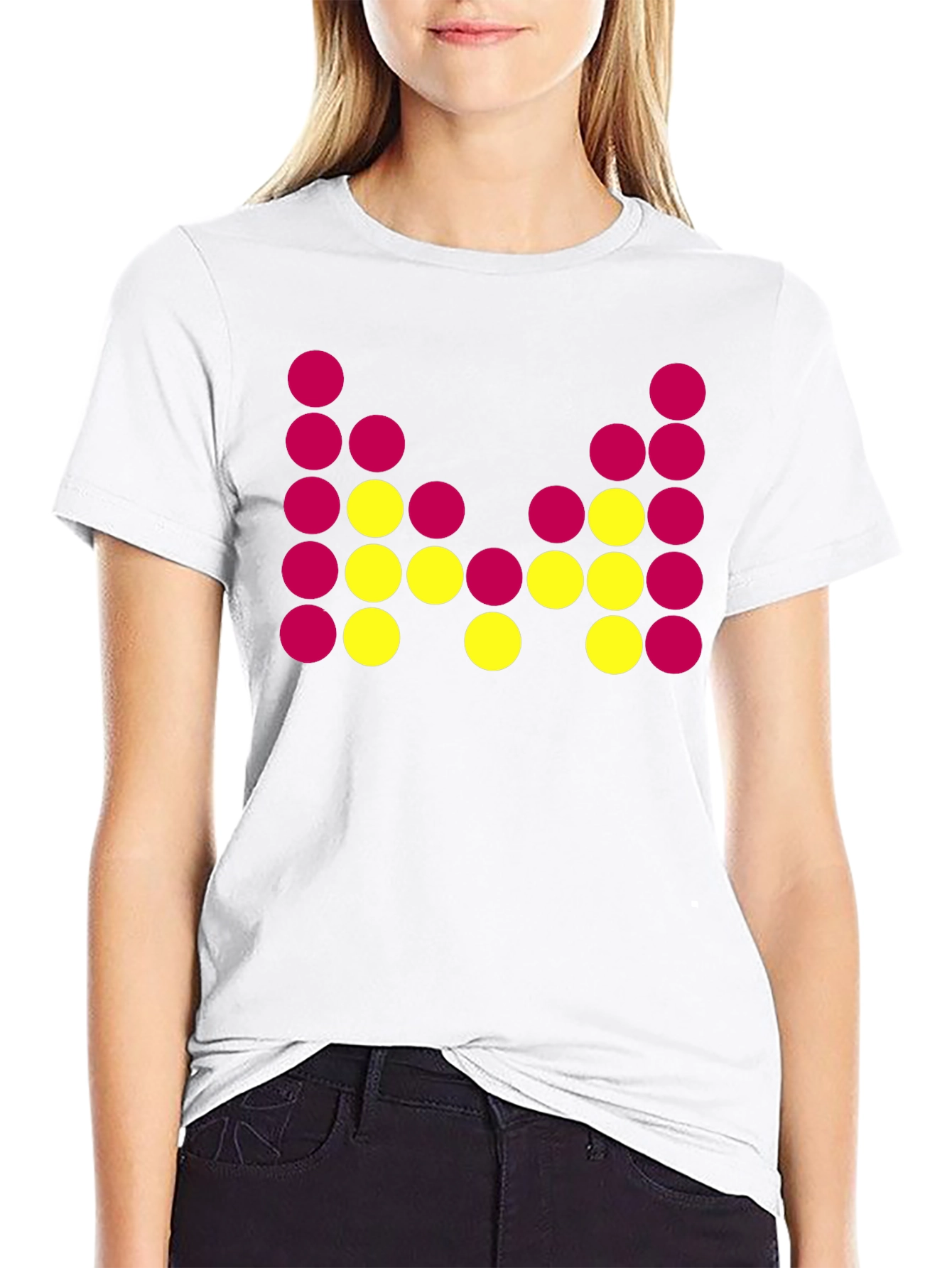 Abstract Dot Design Black T-Shirt