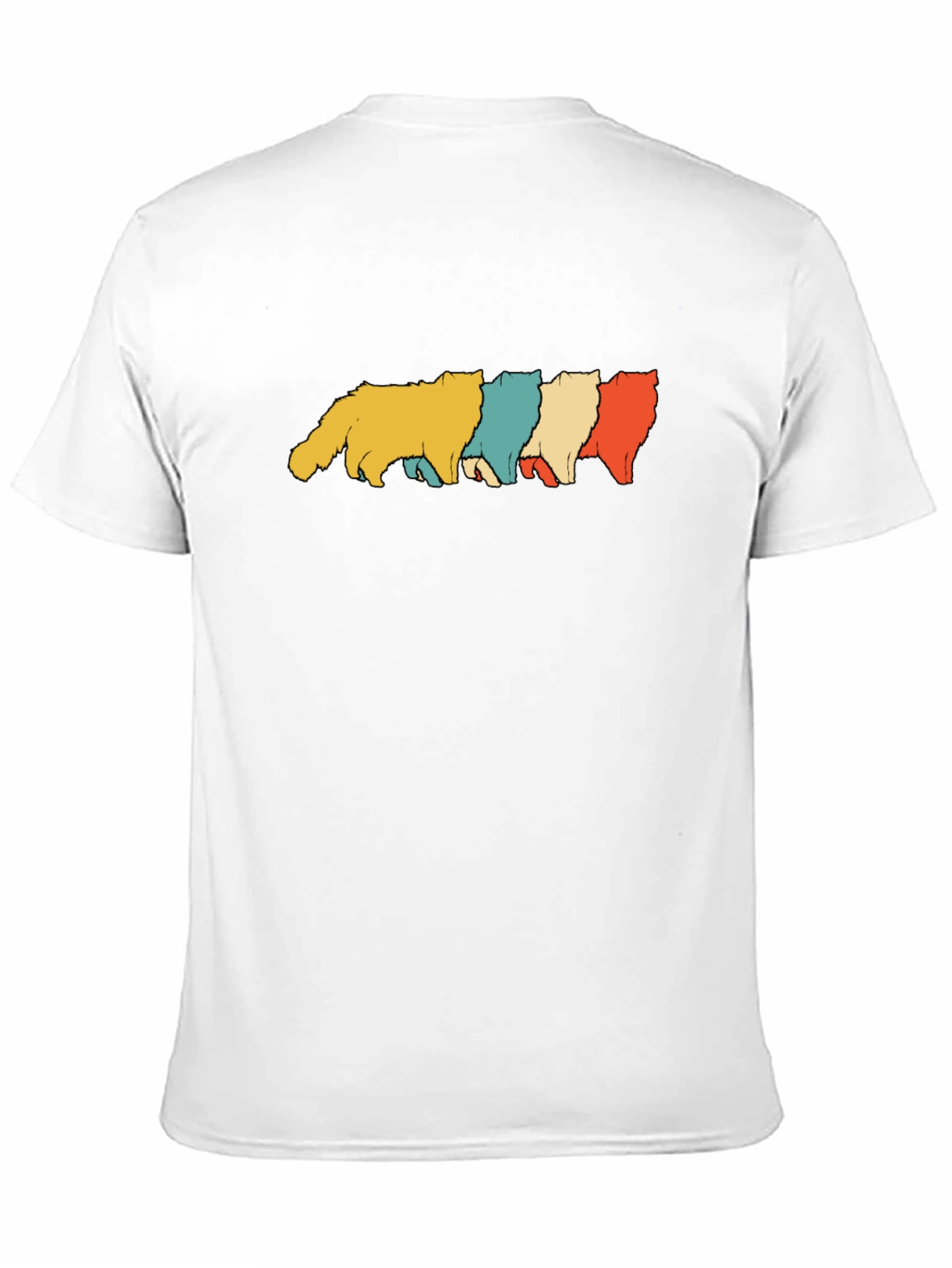 Retro Cat Parade Black T-Shirt